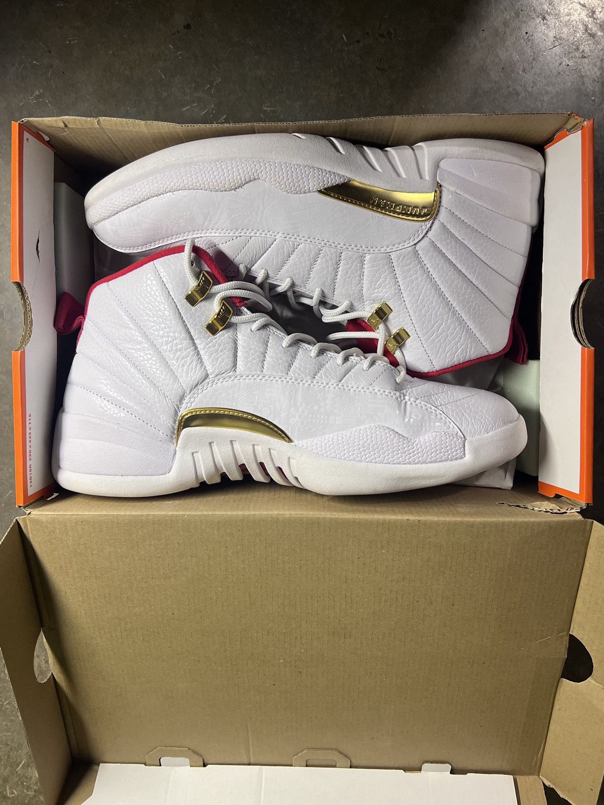 Japanese Brand × Nike Air Jordan 12 “FIBA” *No Box white red gold Size US 11 / EU 44 - 9 Thumbnail