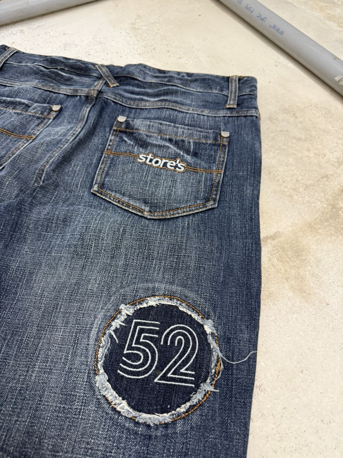 DrunknMunky × Japanese Brand Y2K Drug Store Japan Patchwork Cut & Sew Denim Pants Size US 32 / EU 48 - 14 Thumbnail
