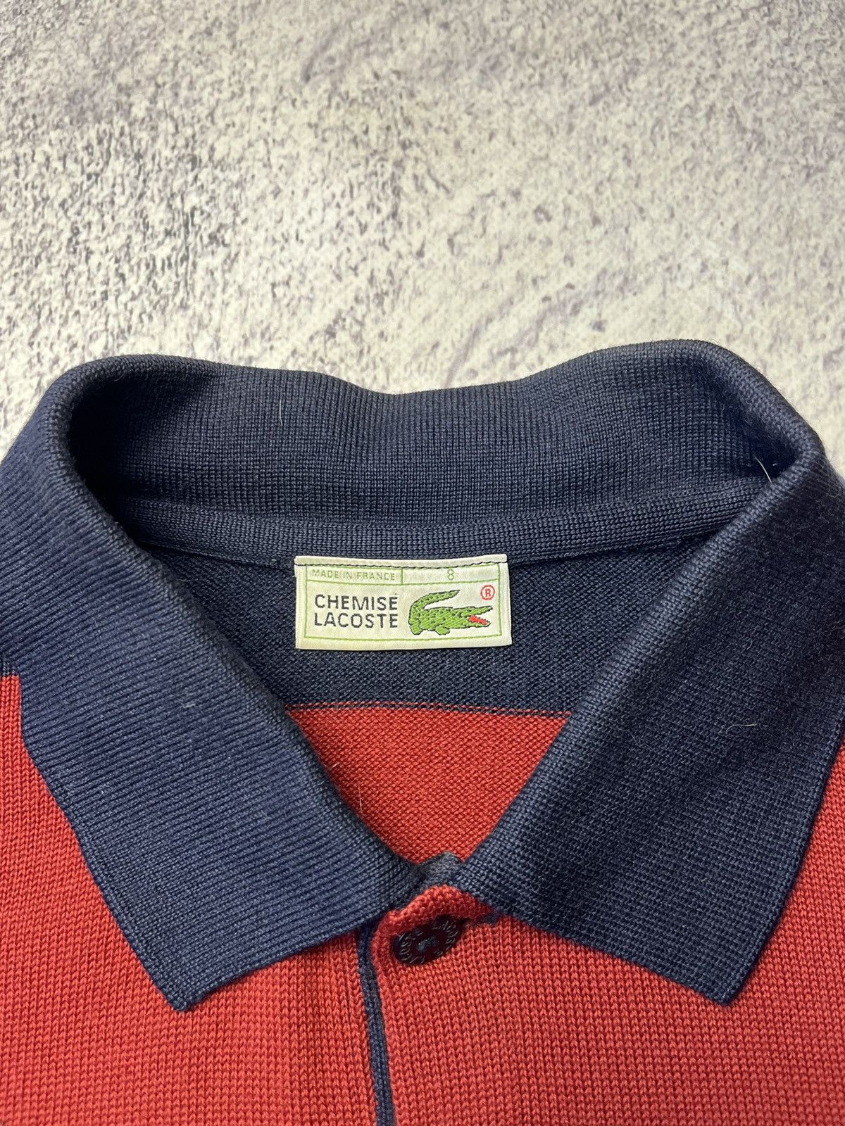 Lacoste Vintage Lacoste Polo Sweater Long sleeve Distressed Y2K Size US XL / EU 56 / 4 - 15 Thumbnail