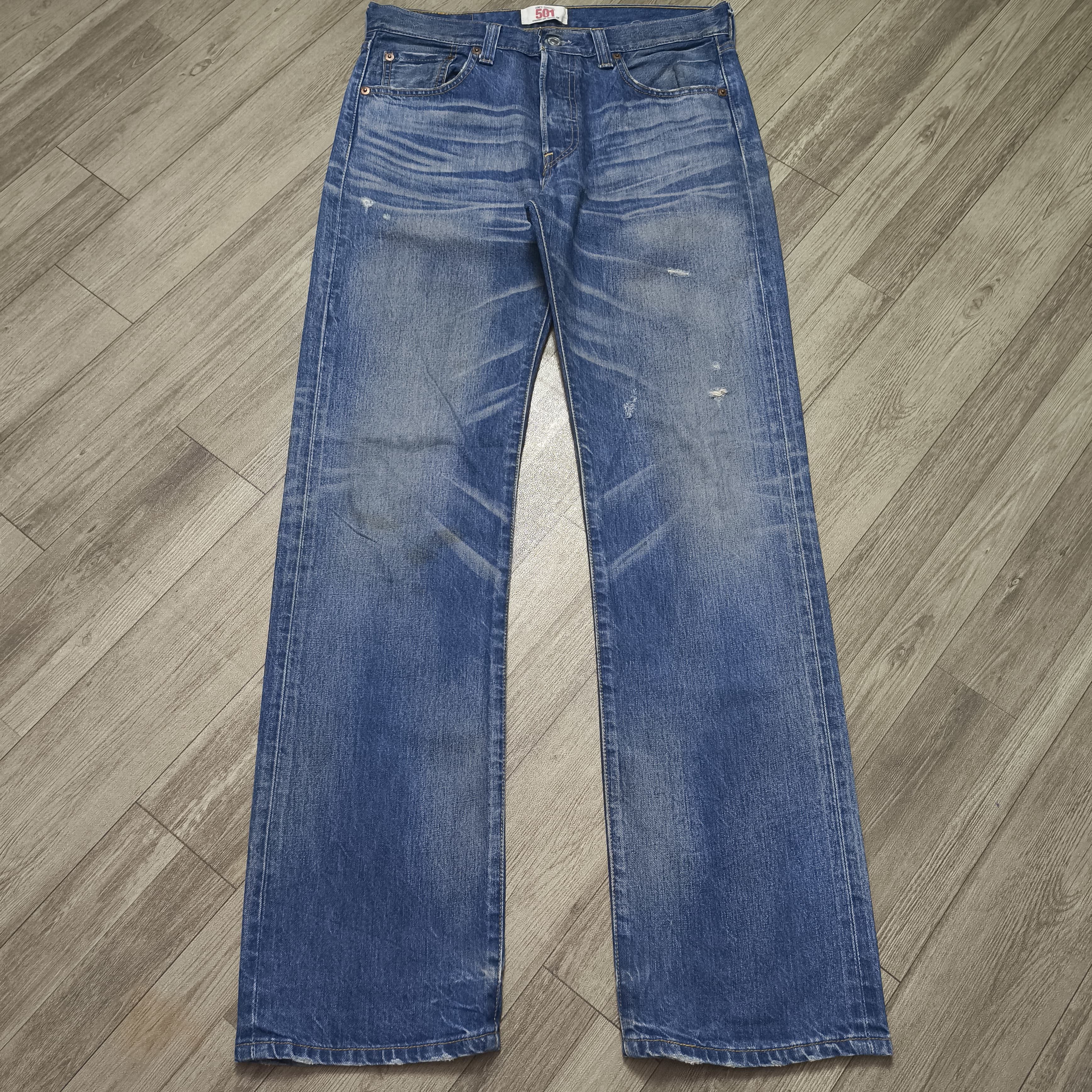 Levi's Vintage Levi's 501 Straight Leg Jeans 3073 Stamped Button Size US 30 / EU 46 - 3 Thumbnail