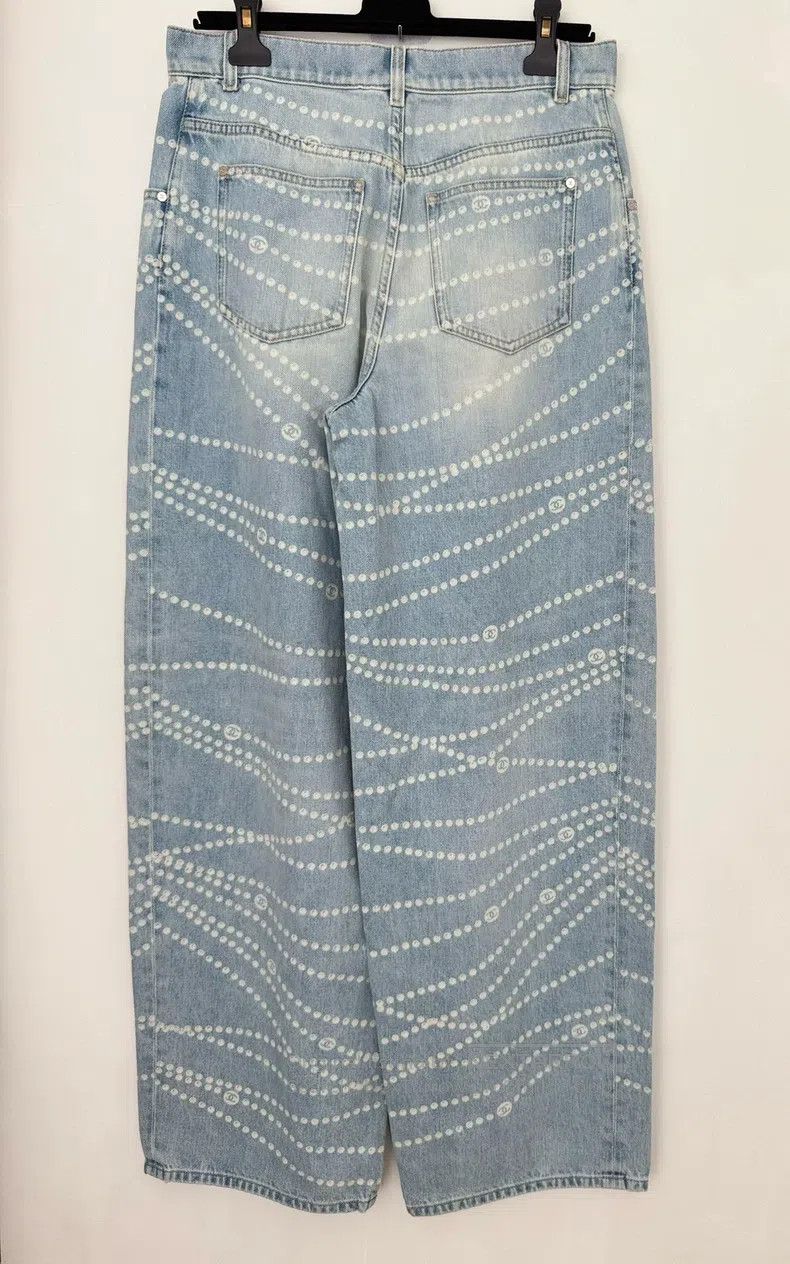 Chanel Chanel Light blue wide-leg trousers and jeans Size 26" / US 2 / IT 38 - 2 Thumbnail