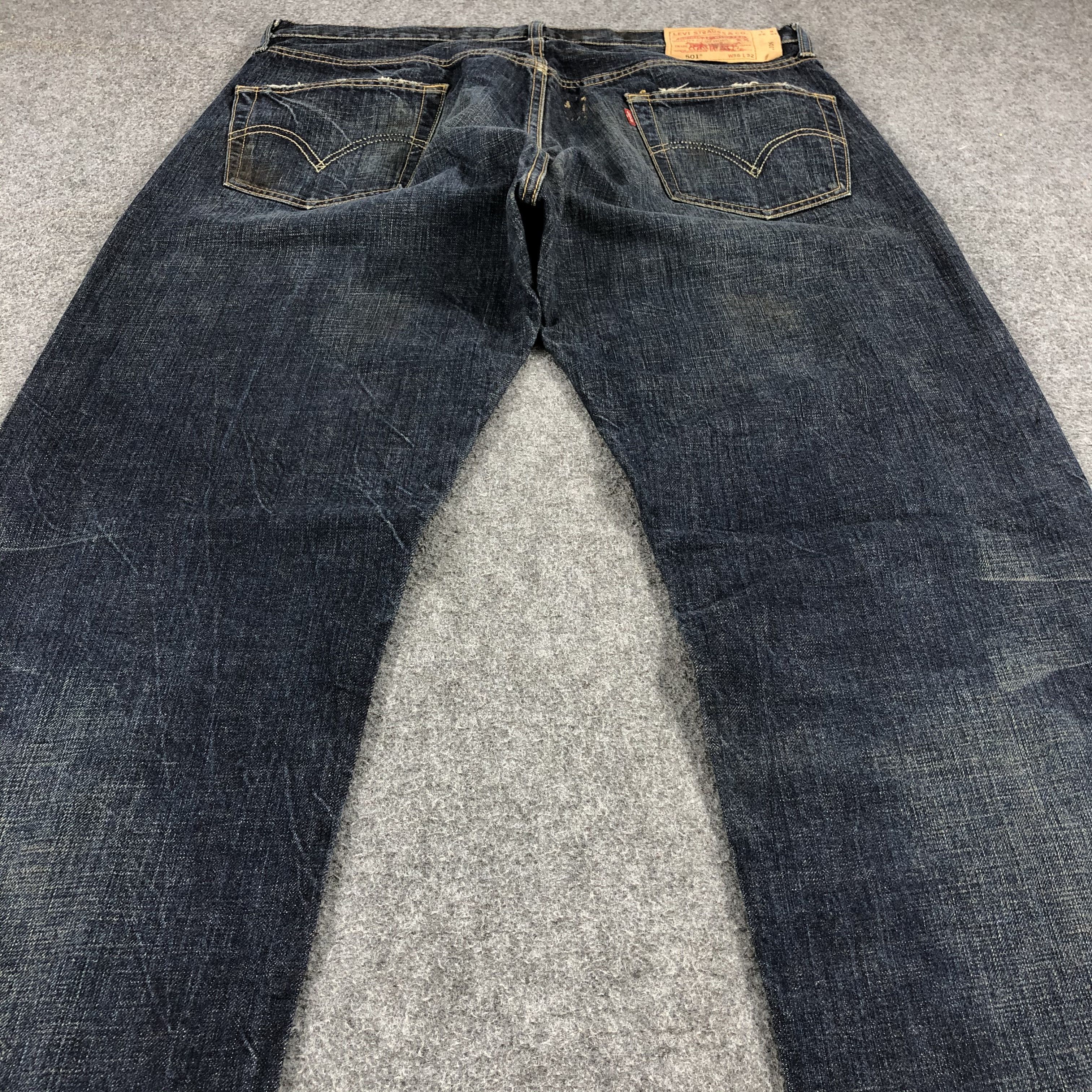 Levi's Vintage Levi's 501 Jeans Dirty Wash Ripped Denim KJ369 Size US 36 / EU 52 - 4 Thumbnail