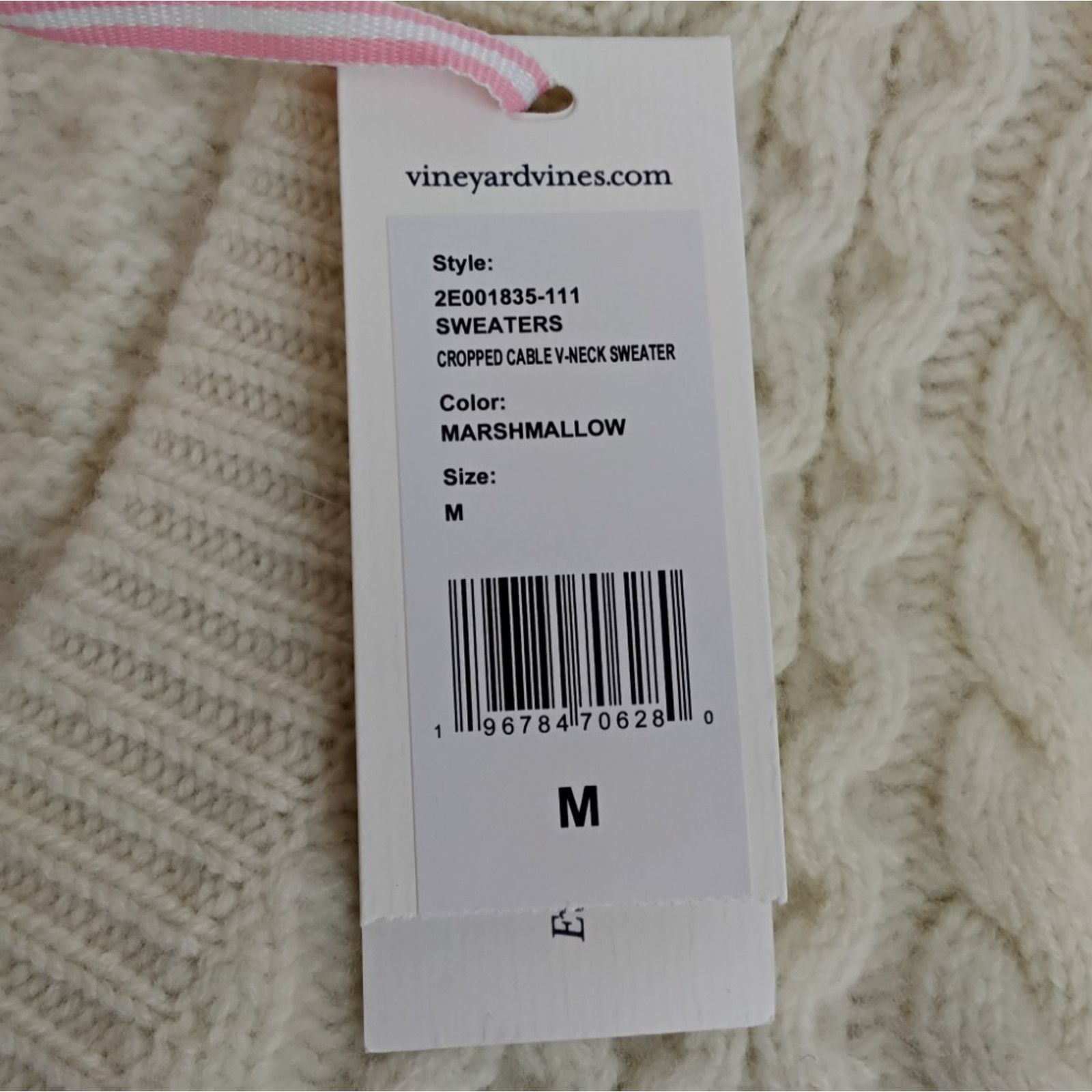 Vineyard Vines Vineyard Vines Merino Sweater Women's M Off White Crop NWT Size M / US 6-8 / IT 42-44 - 10 Thumbnail