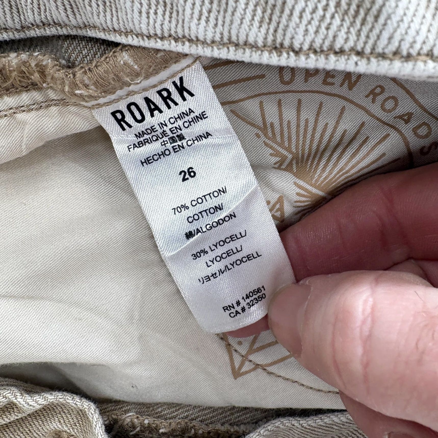 Roark Roark Carpenter Straight Jeans Womens 26 Beige High Rise Denim Workwear Jeans Size 26" / US 2 / IT 38 - 7 Thumbnail