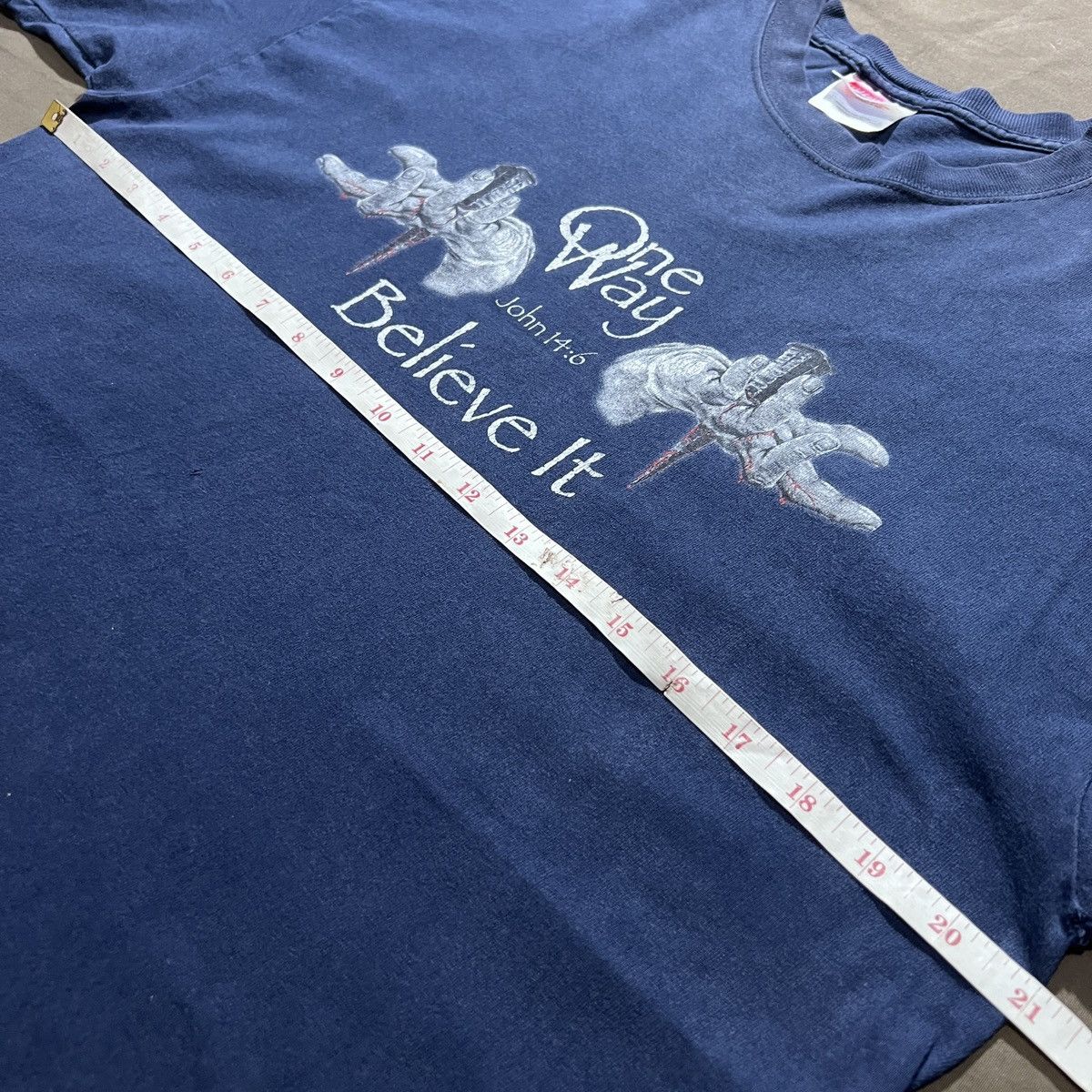 Vintage Vintage Y2K one way believe it God Jesus Bible Holy Tee L Size US L / EU 52-54 / 3 - 7 Thumbnail