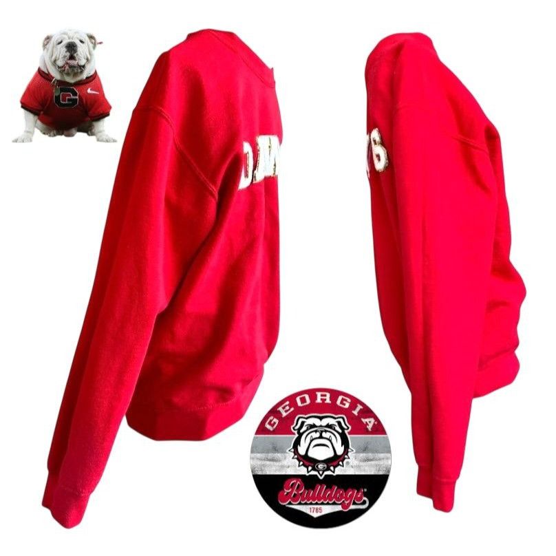Gildan Christmas Georgia Bulldogs Glitter Sweatshirt Unisex Small R Size S / US 4 / IT 40 - 8 Thumbnail