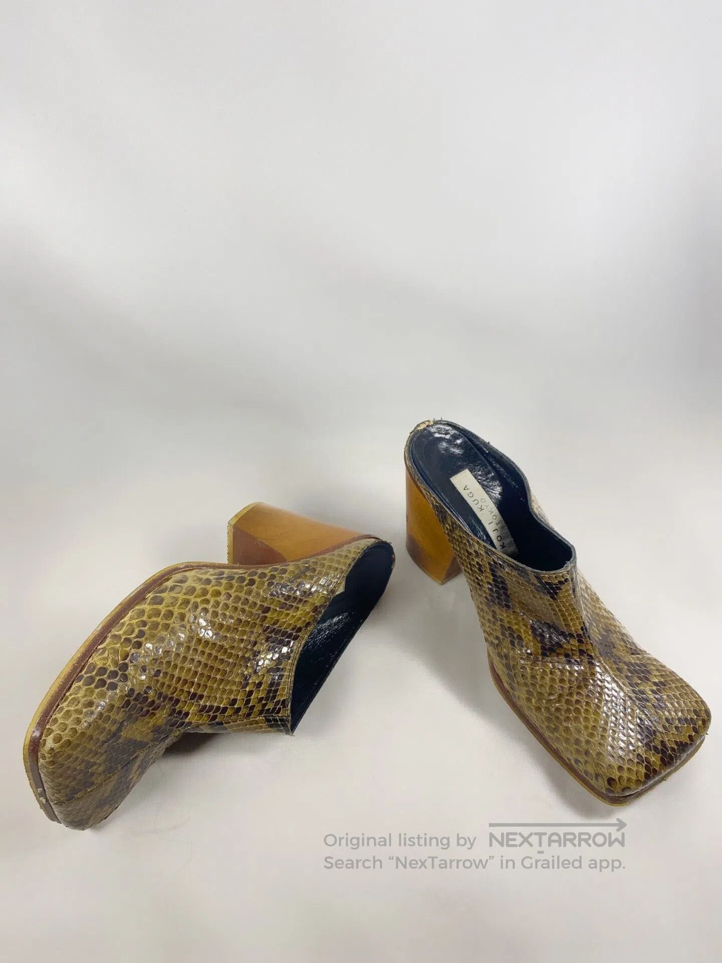 Other Koji Kuga Snakeskin Slipper Boots. Size US 6 / IT 36 - 7 Thumbnail