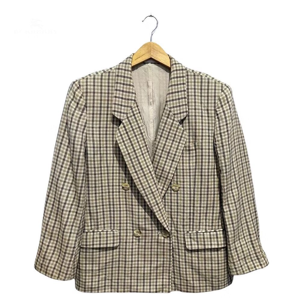 Burberry × Designer × Vintage Burberrys Plaid Blazer Size 40L - 1 Thumbnail