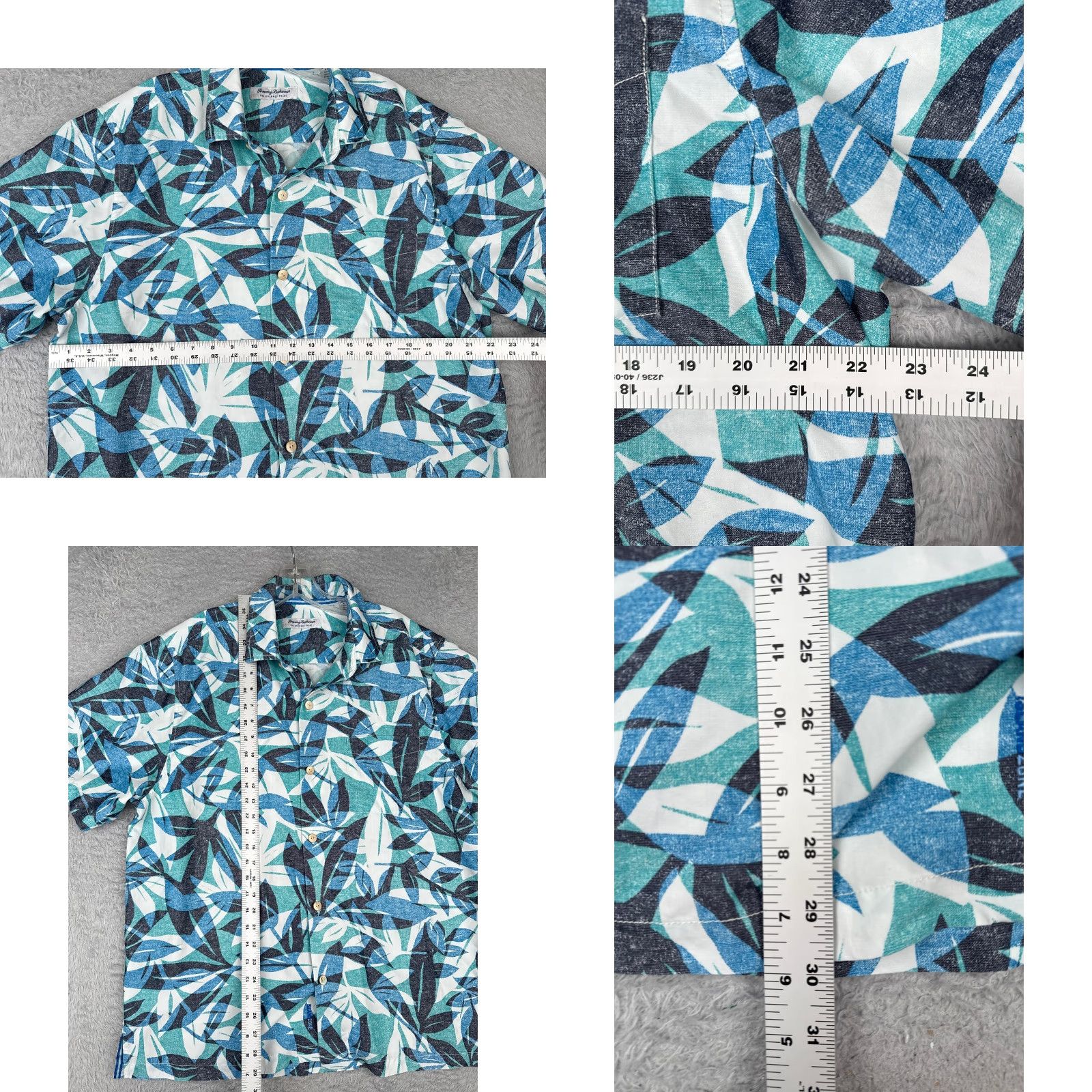 Tommy Bahama Tommy Bahama Shirt Men Large Blue Green White Floral Leaf The Coconut Point Size US L / EU 52-54 / 3 - 8 Thumbnail