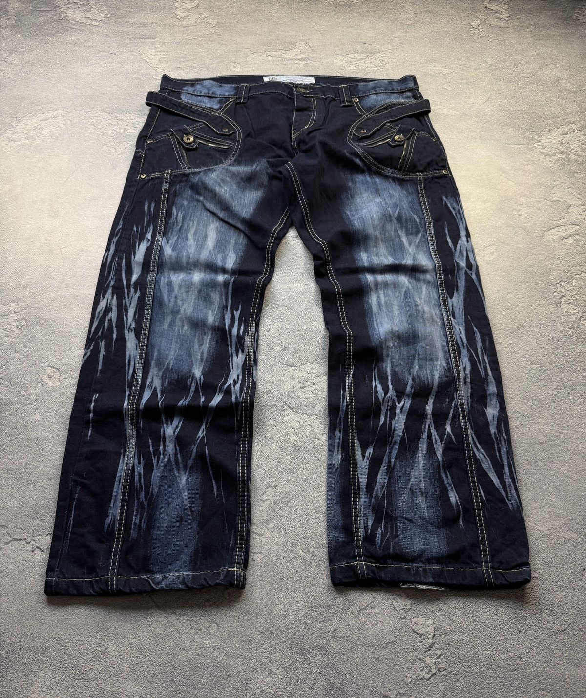 Other Y2K Archive Distressed Jeans Denim Heavy Stitch LGB Style Size US 42 / EU 58 - 1 Thumbnail