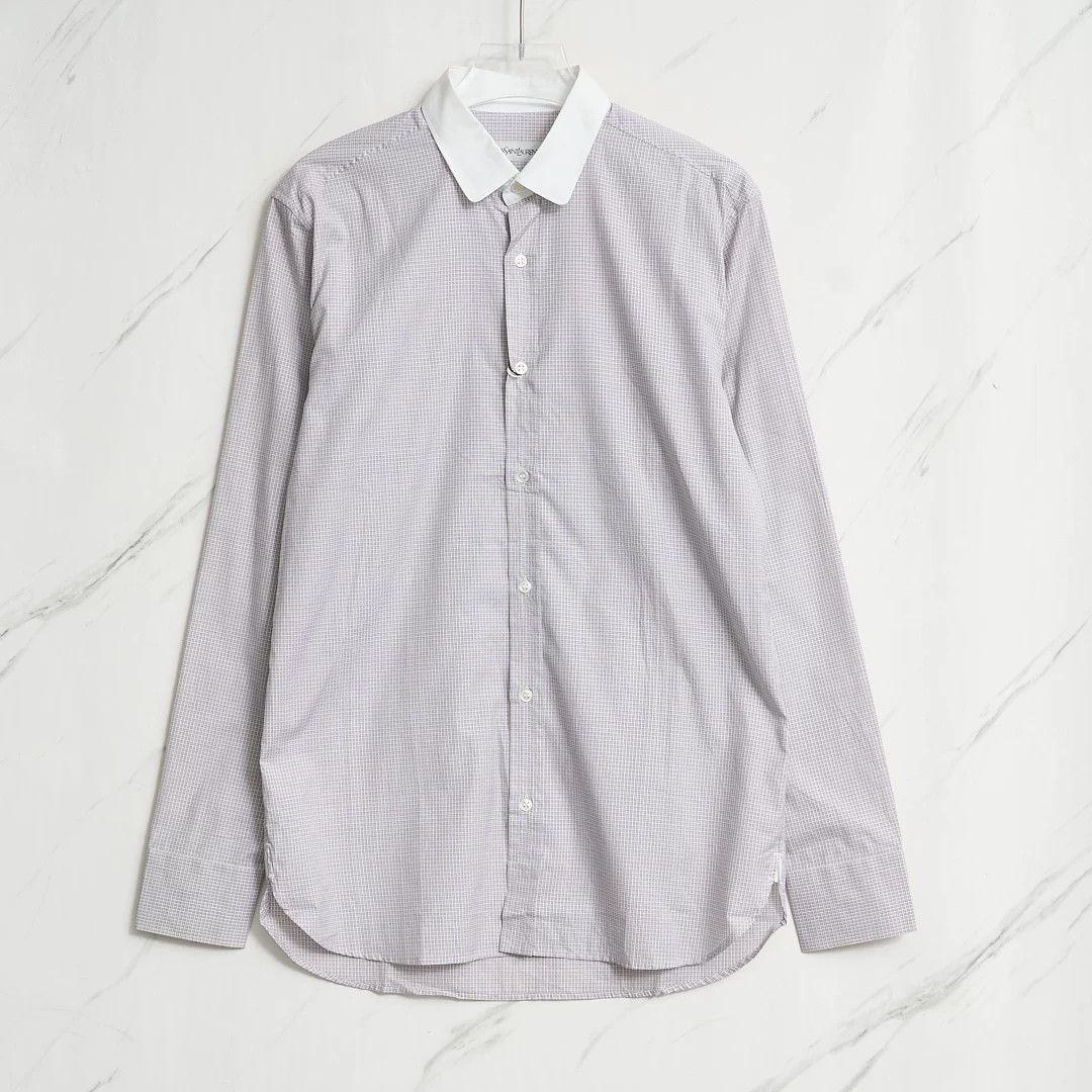 Saint Laurent Paris Saint Laurent Men's Logo Check Shirt Size US M / EU 48-50 / 2 - 1 Thumbnail