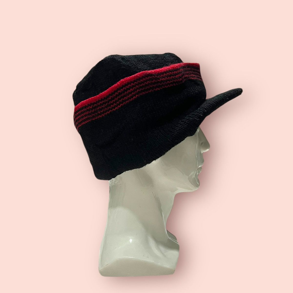 14th Addiction × Homespun Knitwear × Japanese Brand VINTAGE RED SNOWFLAKE LOGO KNITTED ALT BEANIE HAT Size ONE SIZE - 8 Thumbnail
