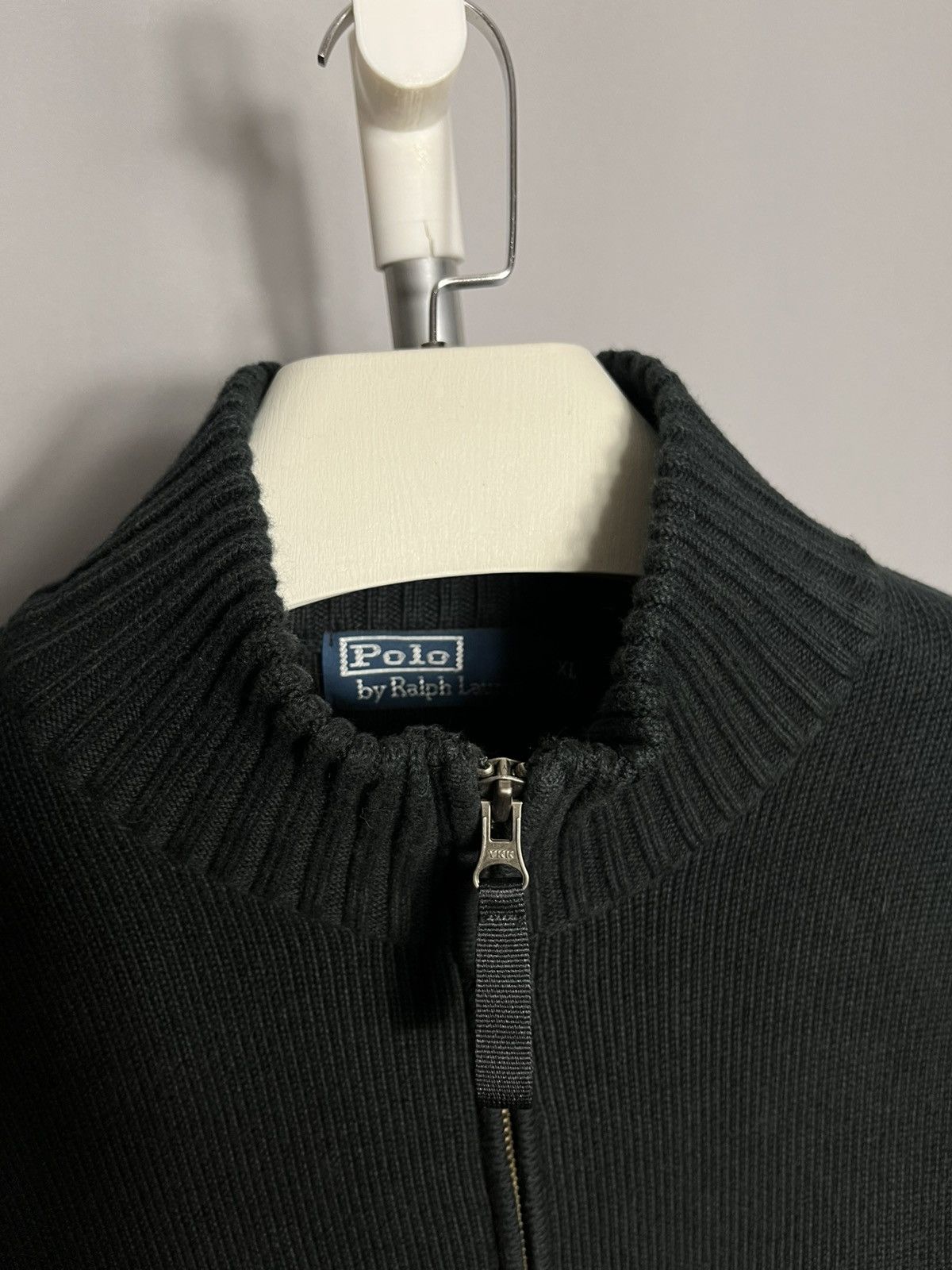 Polo Ralph Lauren Polo Ralph Lauren sweater full zip knit mens black vintage Size US XL / EU 56 / 4 - 4 Thumbnail