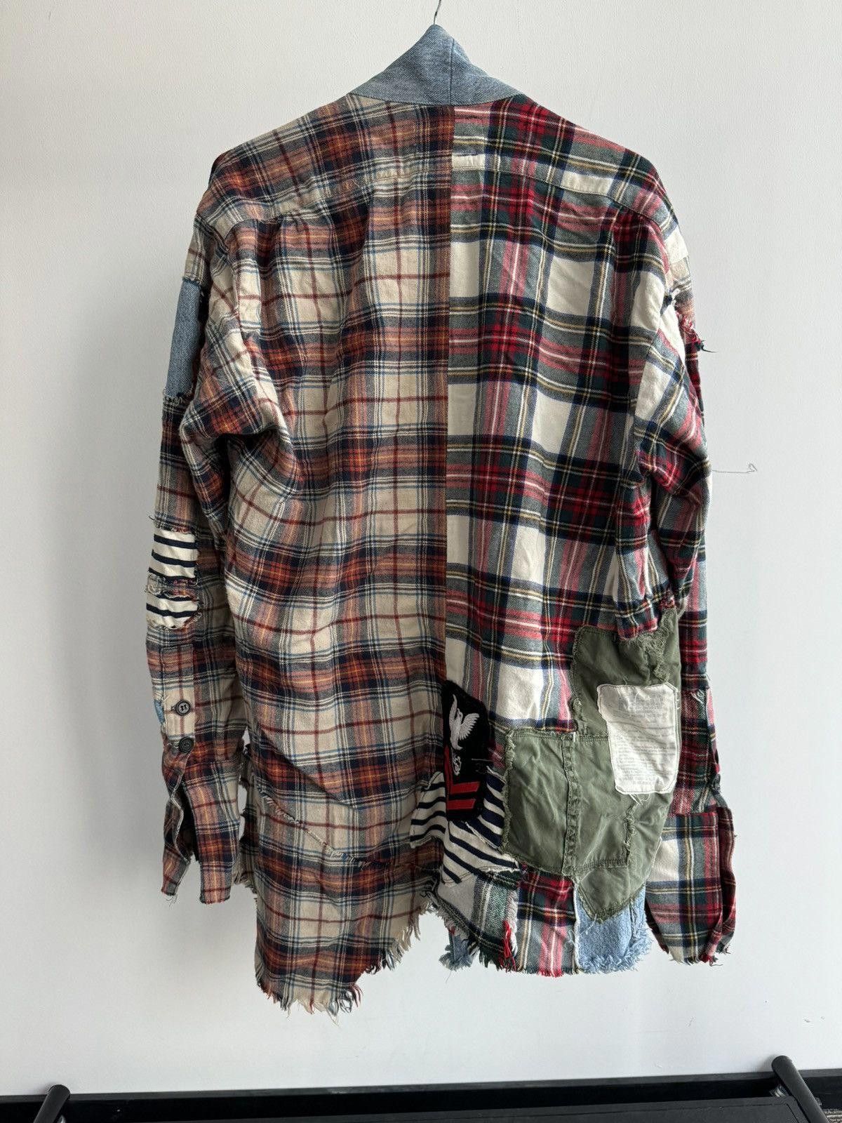 Greg Lauren Greg Lauren Flannel Patchwork Kimono Shirt Jacket Size US M / EU 48-50 / 2 - 2 Thumbnail