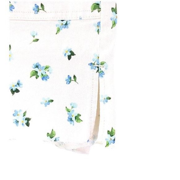 WeWoreWhat Revolve WeWoreWhat Slit Overall ShortsWatercolor Ditsy Ivory Size 34" / US 12 / IT 48 - 4 Thumbnail