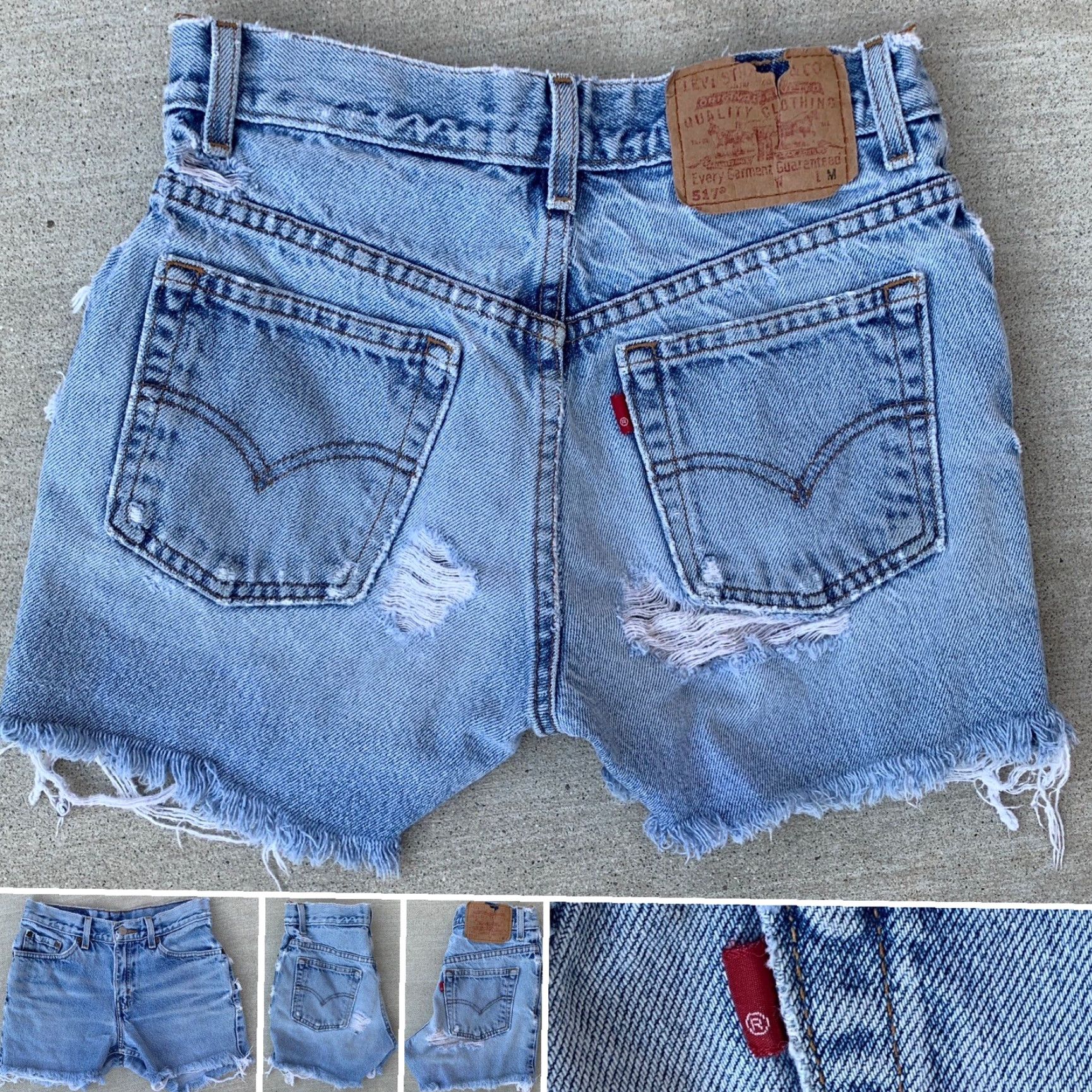 Levi's VINTAGE Levi's 517 Cut Offs Jeans Shorts Thrashed Distressed 5 JR 27.5 Waist Size 27" / US 4 / IT 40 - 2 Thumbnail