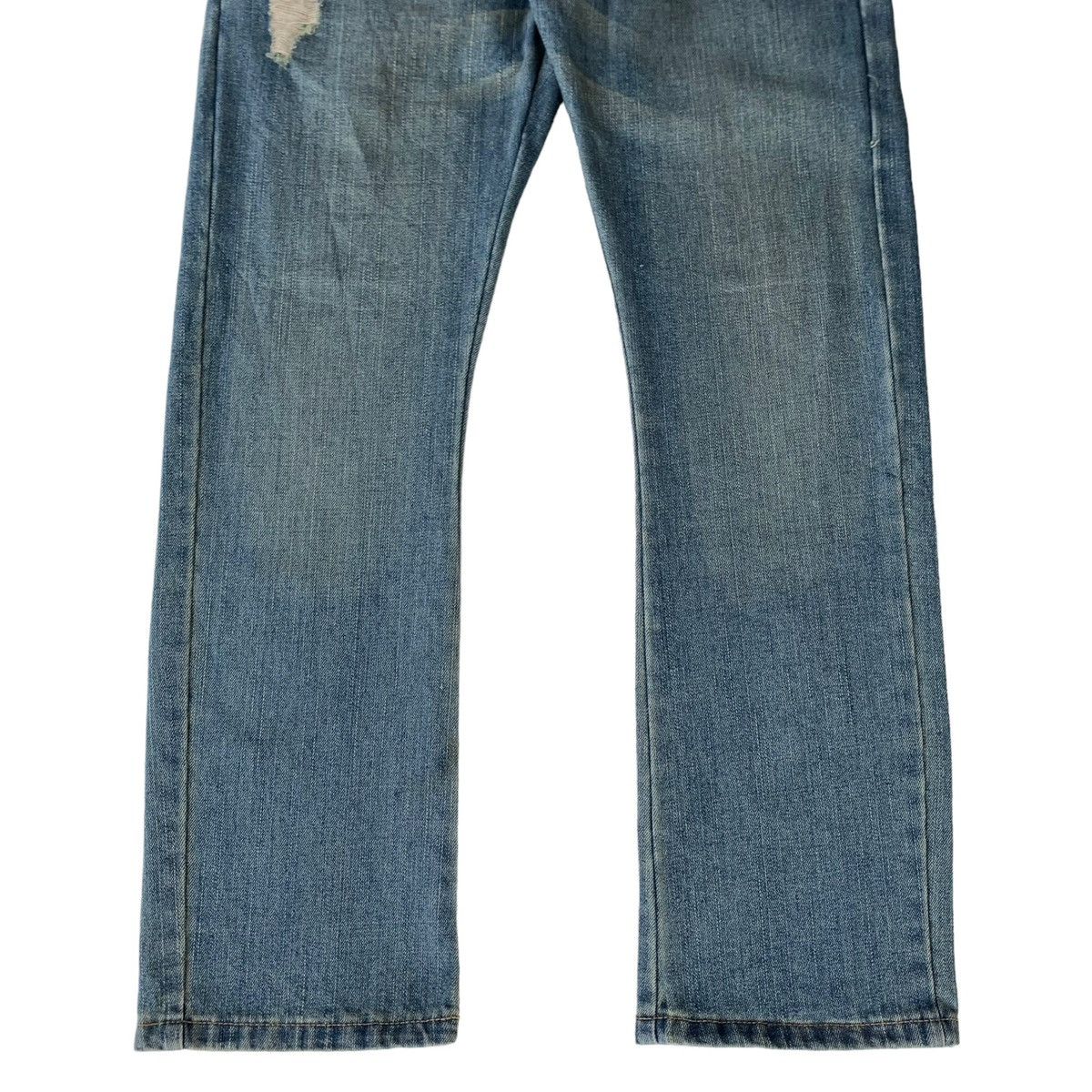 Japanese Brand 2000s Japanese Brand Browny Double Waist distressed Jeans Size US 31 - 6 Thumbnail