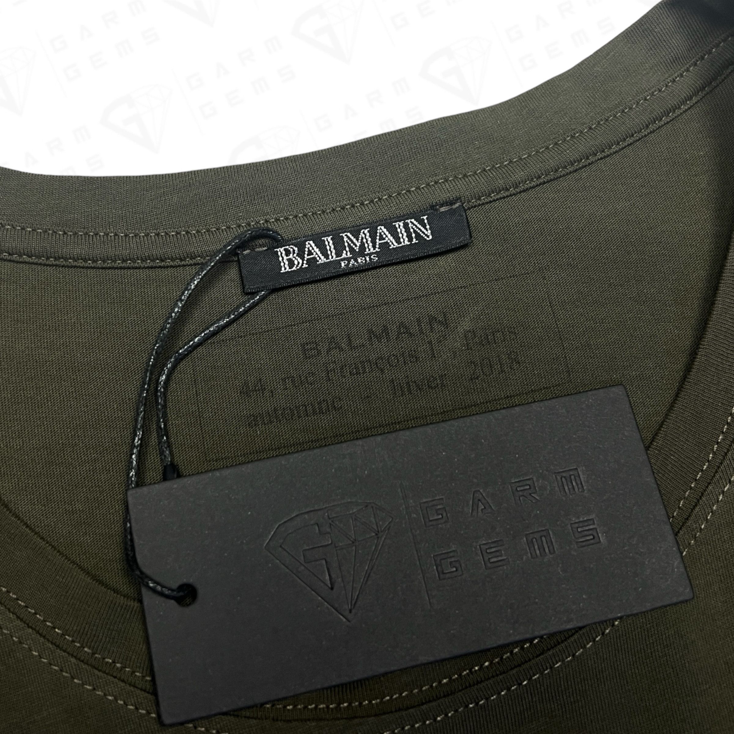Balmain Balmain Flocked Logo T-Shirt Size US L / EU 52-54 / 3 - 5 Thumbnail