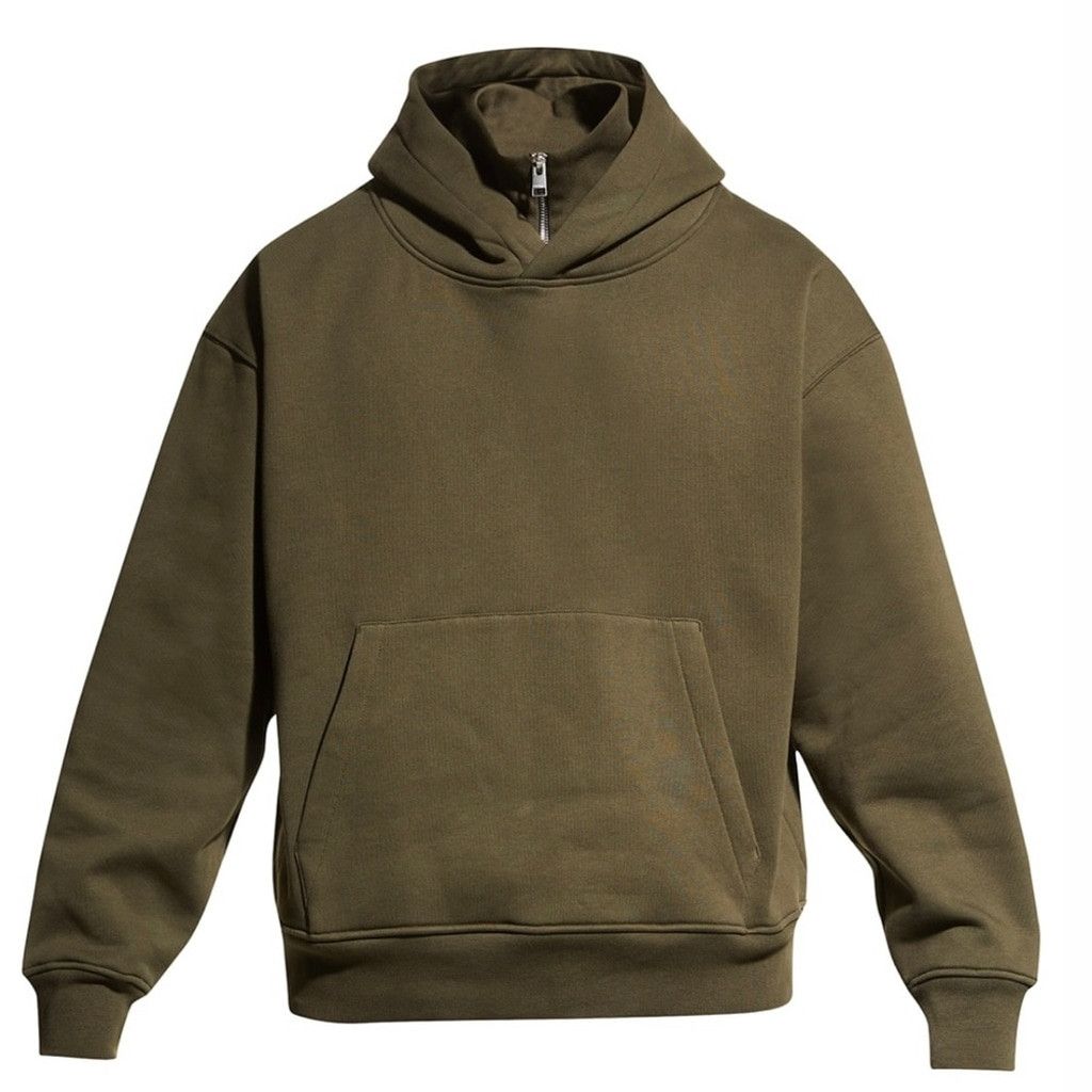 Frame FRAME MEN's Hooded Zip-Collar Sweatshirt - LARGE Size US L / EU 52-54 / 3 - 2 Thumbnail