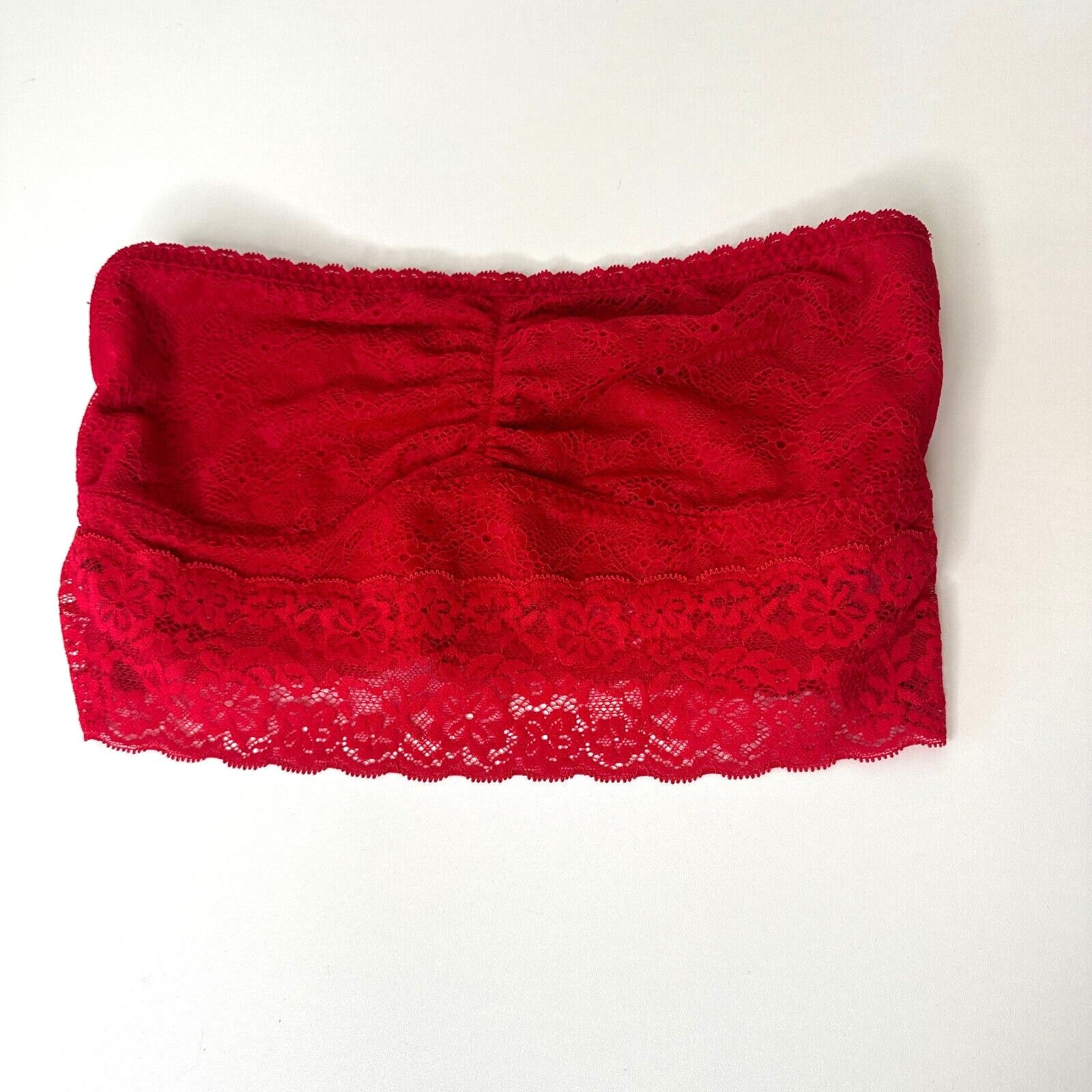 Other Gilly Hicks Bright Red Lace Design Relaxed Bandeau Top Large Size L / US 10 / IT 46 - 11 Thumbnail