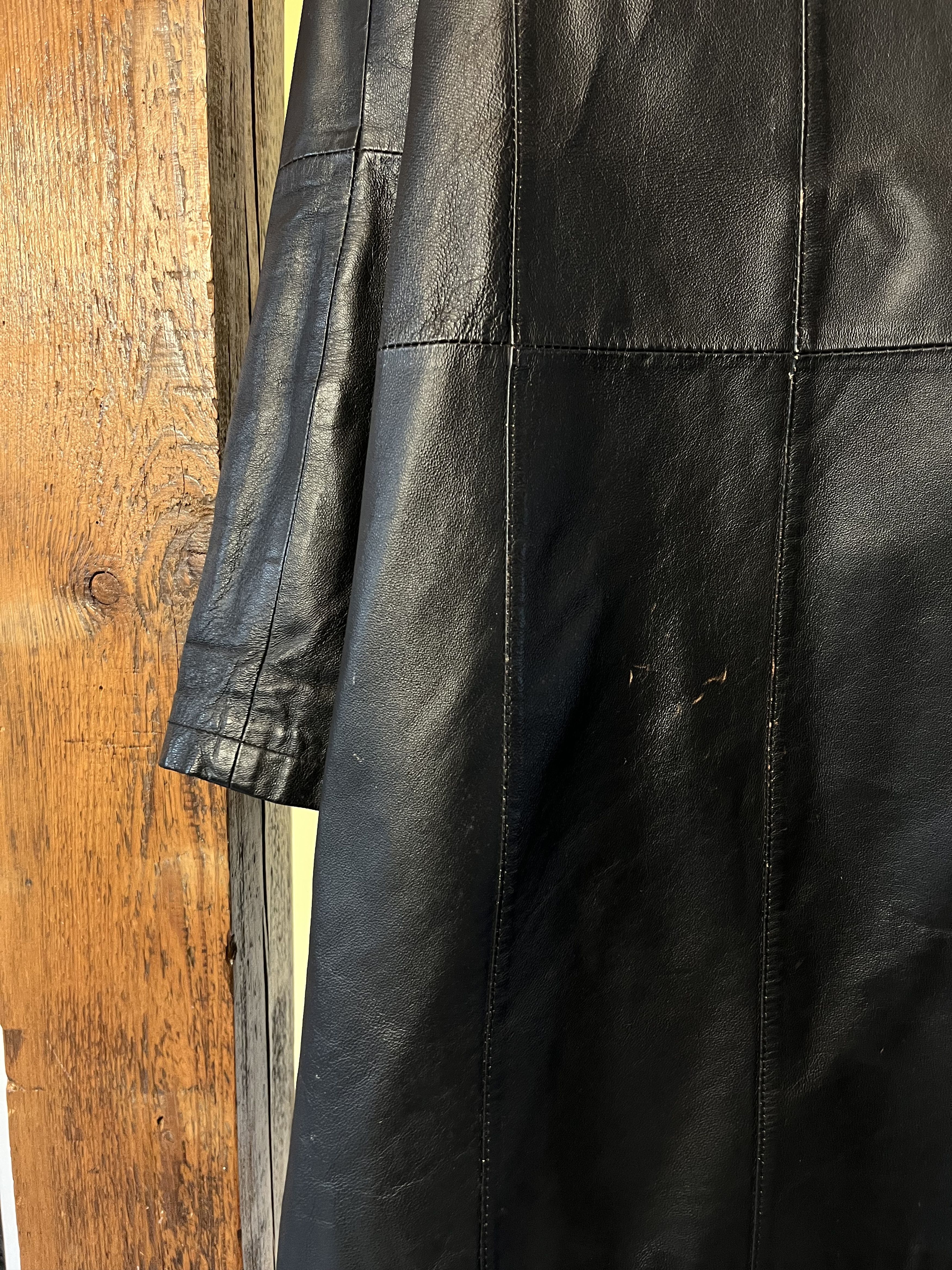 Genuine Leather × Japanese Brand × Vintage Y2K Genuine Long Leather Coat Matrix Space Cowboy Vibe Size US L / EU 52-54 / 3 - 7 Thumbnail