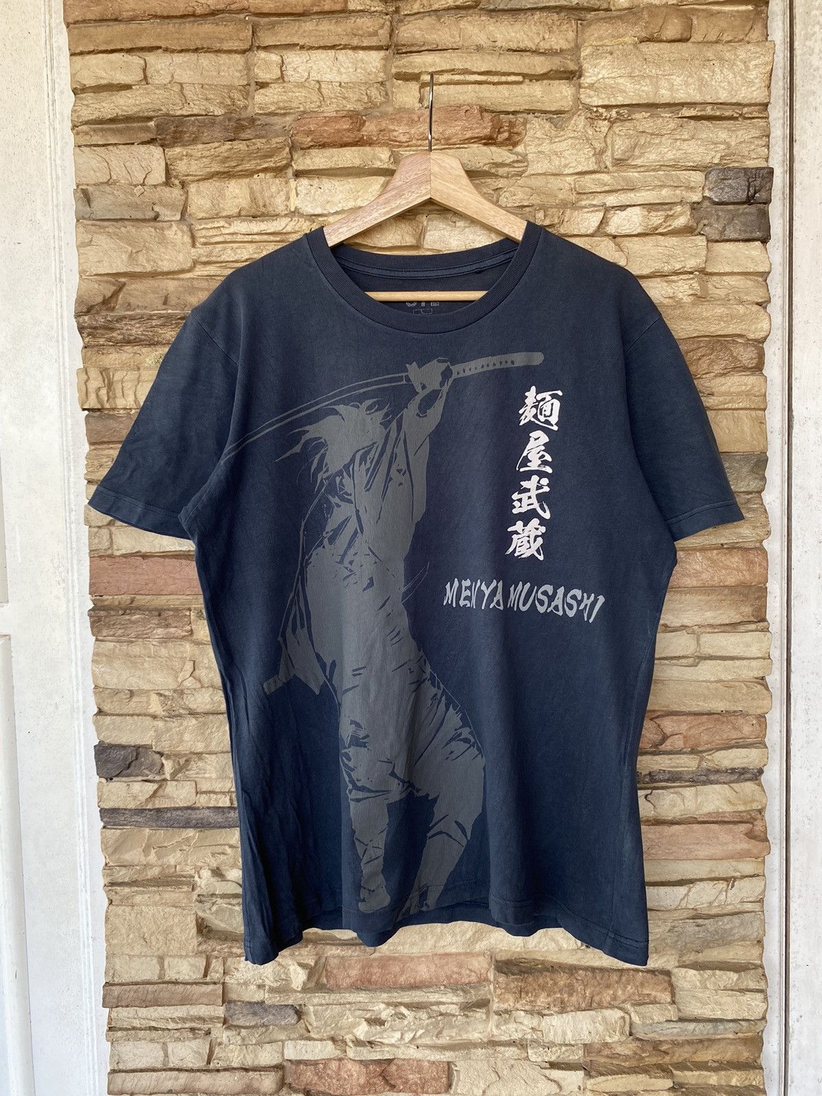 Japanese Brand × Uniqlo × Vintage Uniqlo Samurai Big Logo Ramen Menya Musashi Tees Size US L / EU 52-54 / 3 - 1 Thumbnail