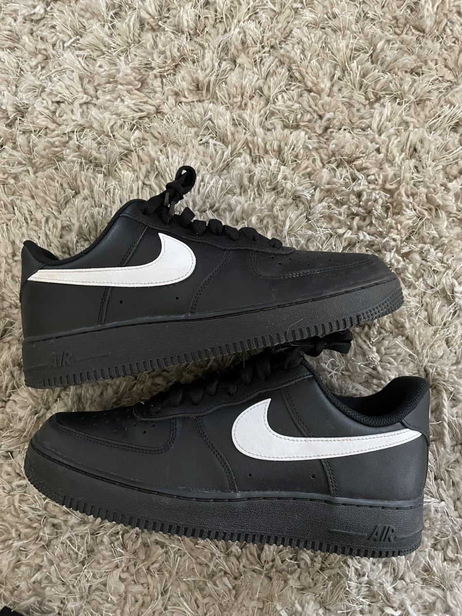 Nike Nike Air Force 1 Black White Size US 8 / EU 41 - 2 Thumbnail