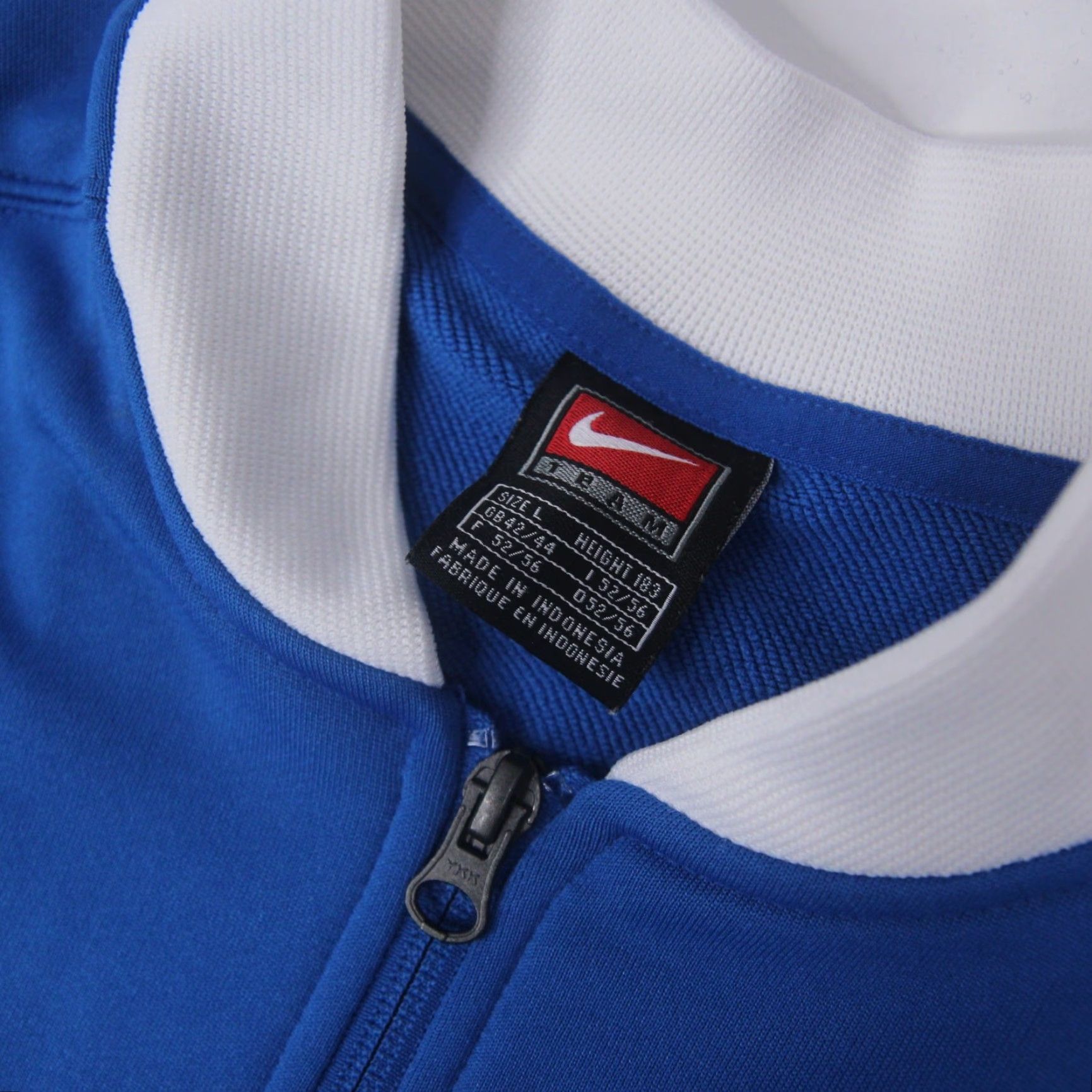 Nike VINTAGE Nike Brazil Football CBF Mens Large Spellout Track Jacket Blue Size US L / EU 52-54 / 3 - 3 Thumbnail