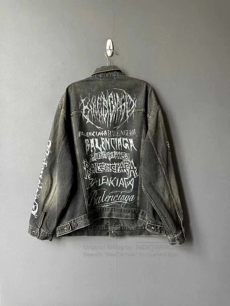 Balenciaga Balenciaga Graffiti Denim Jacket. Size US XS / EU 42 / 0 - 2 Thumbnail