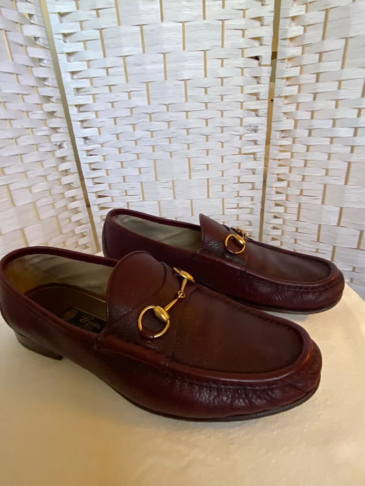 Gucci Gucci Horsebit Loafers Burgundy Leather 10.5 Snaffle Gold Size US 10.5 / EU 43-44 - 1 Thumbnail