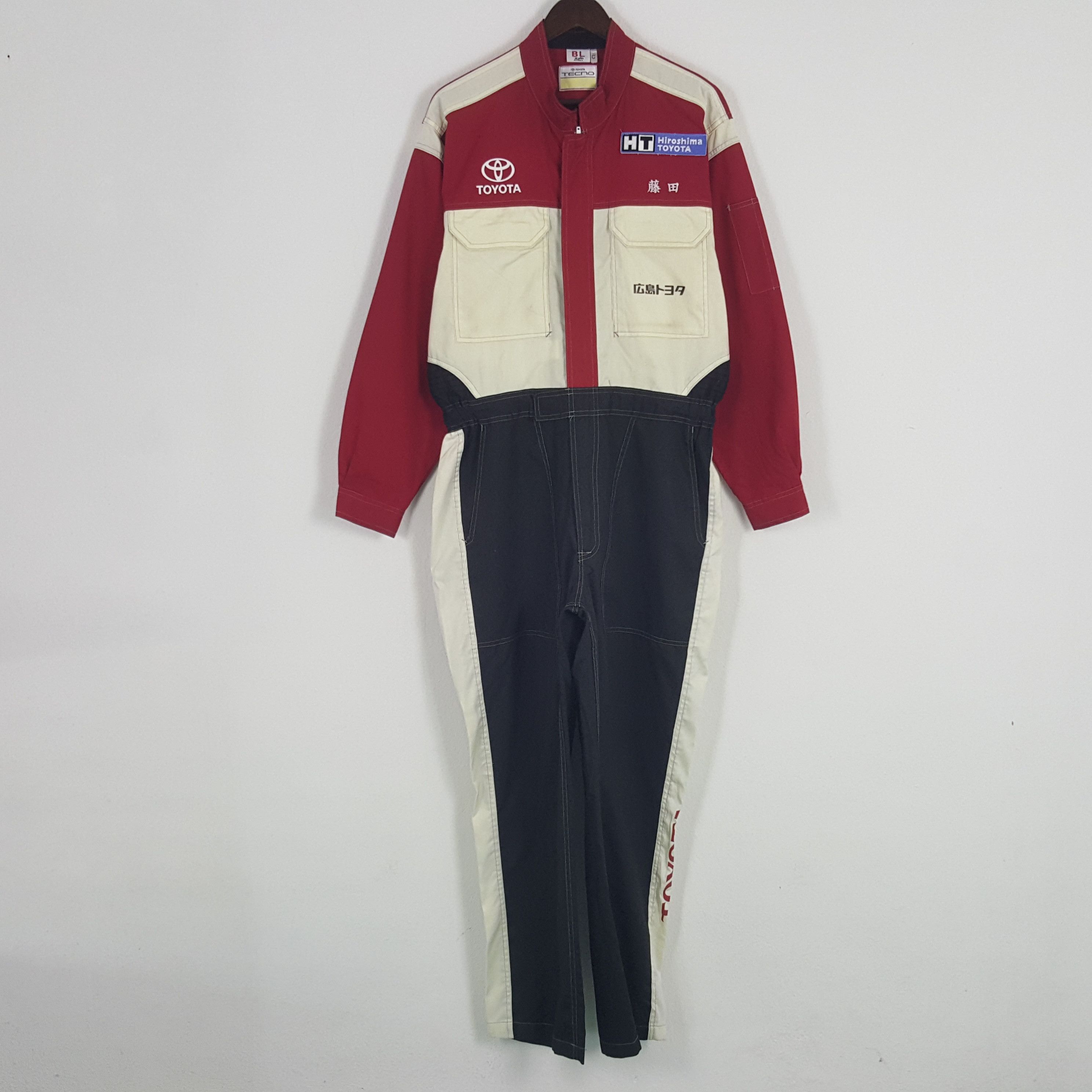 Japanese Brand × Sports Specialties × Vintage Vintage Toyota Racing Sport Coverall Jumpsuit Jacket Size US L / EU 52-54 / 3 - 4 Thumbnail