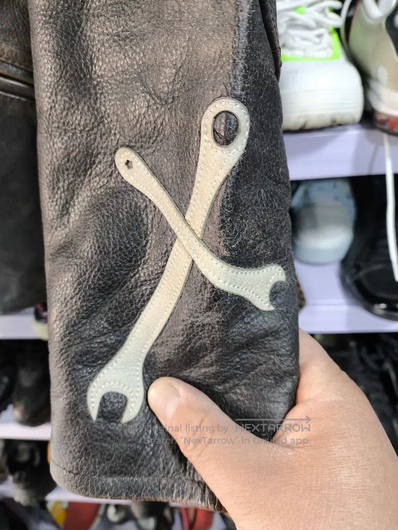 Schott Schott Polished cowhide distressed diagonal zipper locomo Size US L / EU 52-54 / 3 - 5 Thumbnail