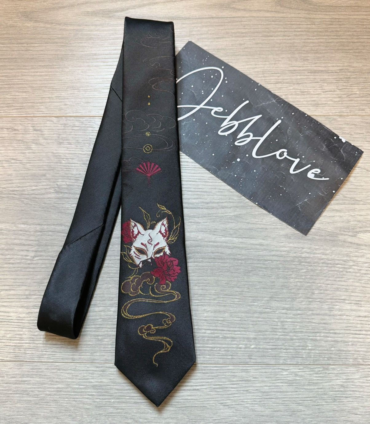Japanese Brand × Vintage Avant garde punk y2k amine fox jacquard neck tie Size ONE SIZE - 1 Thumbnail