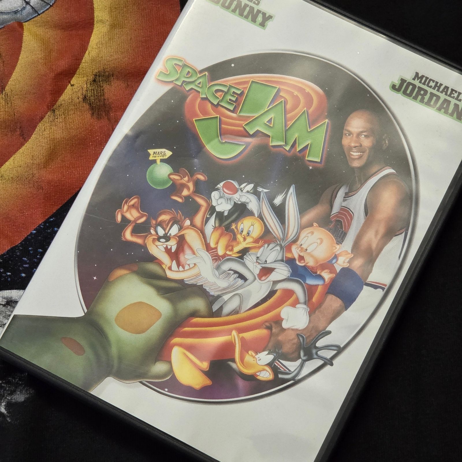 Jordan Brand Space Jam T-Shirt Men’s L Black Looney Tunes + Free DVD Size US L / EU 52-54 / 3 - 4 Thumbnail
