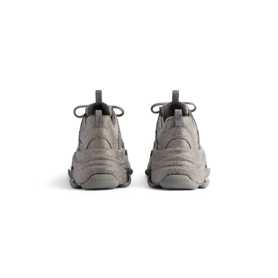 Balenciaga o1srvl11e0426 Triple S Sneakers With Rhinestone in Dark Grey Size US 8 / IT 38 - 5 Thumbnail