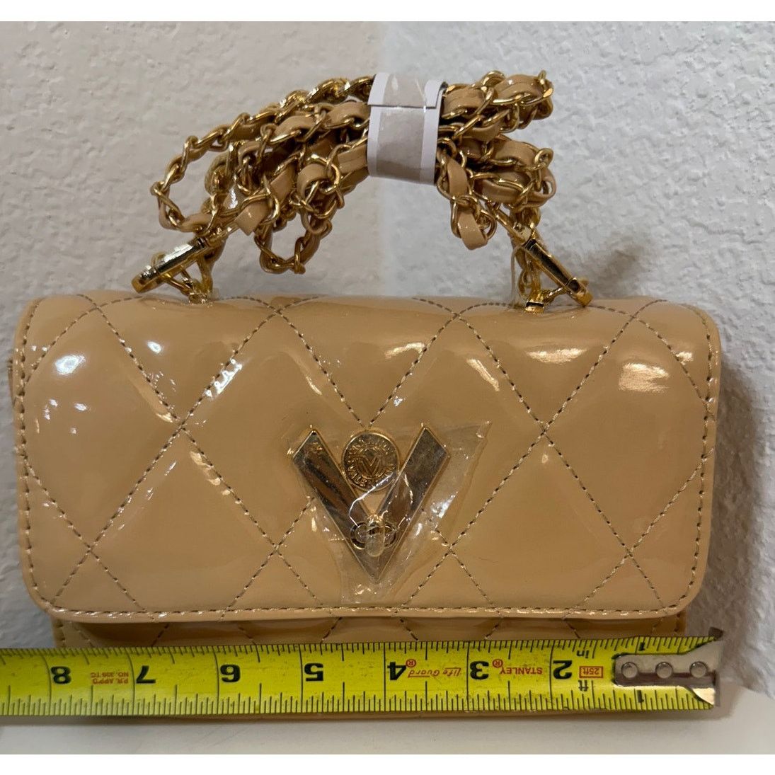Valentino Valentino Orlandi Italy NWT Taupe Handbag Crossbody Vegan Size ONE SIZE - 7 Thumbnail