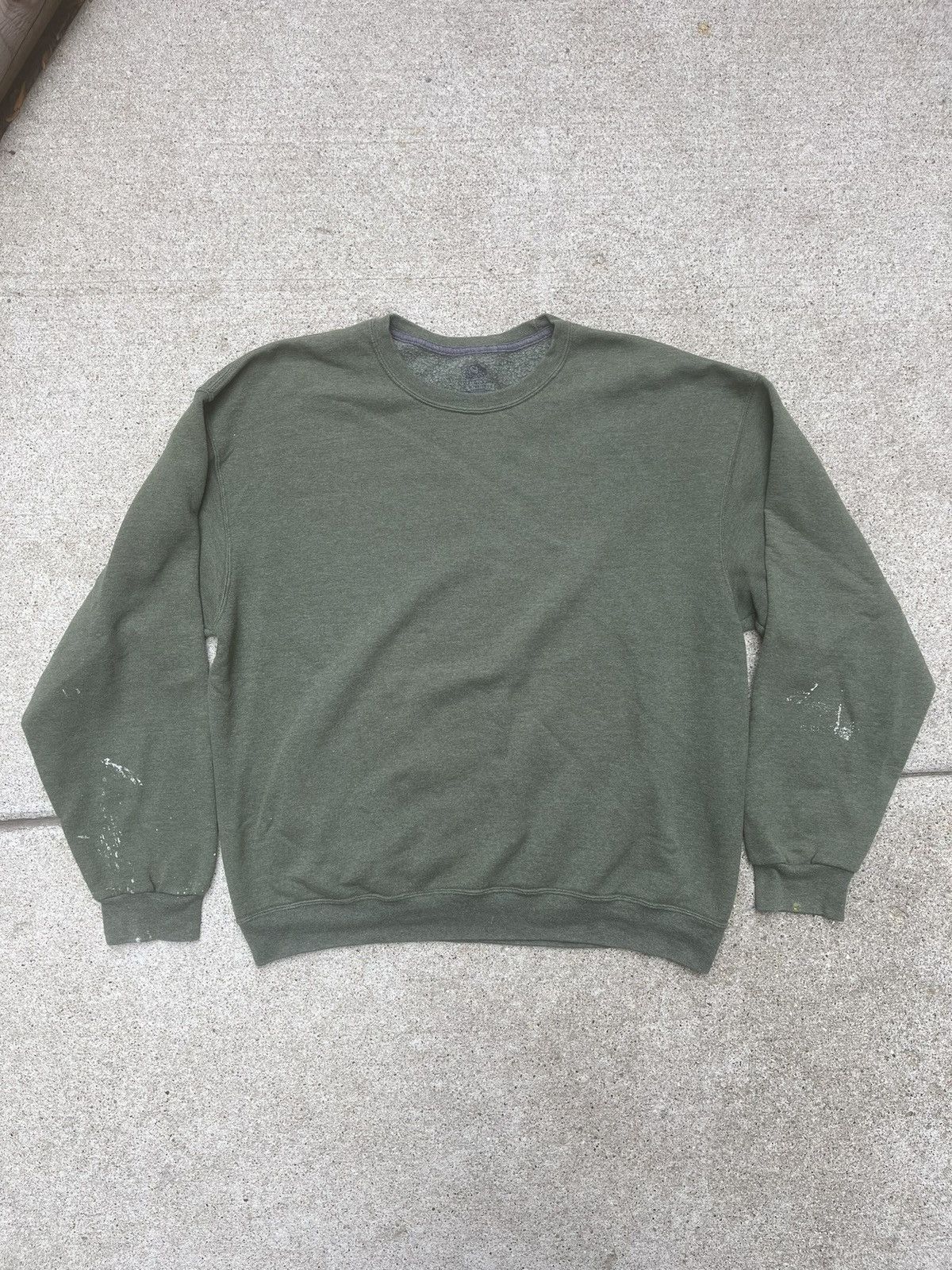 Fruit Of The Loom × Vintage Y2K Fruit of the Loom Perfect Green Crewneck Mild Distressed Size US XL / EU 56 / 4 - 1 Thumbnail