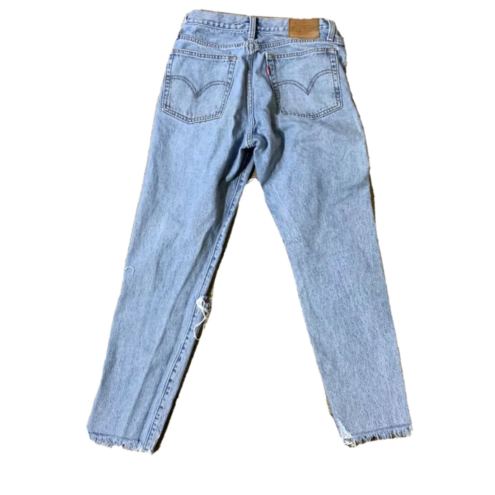 Levi's VINTAGE Levi's Wedgie Fit High Rise Distressed Women's Blue Jeans Size 26 X 27 Size 26" / US 2 / IT 38 - 2 Thumbnail