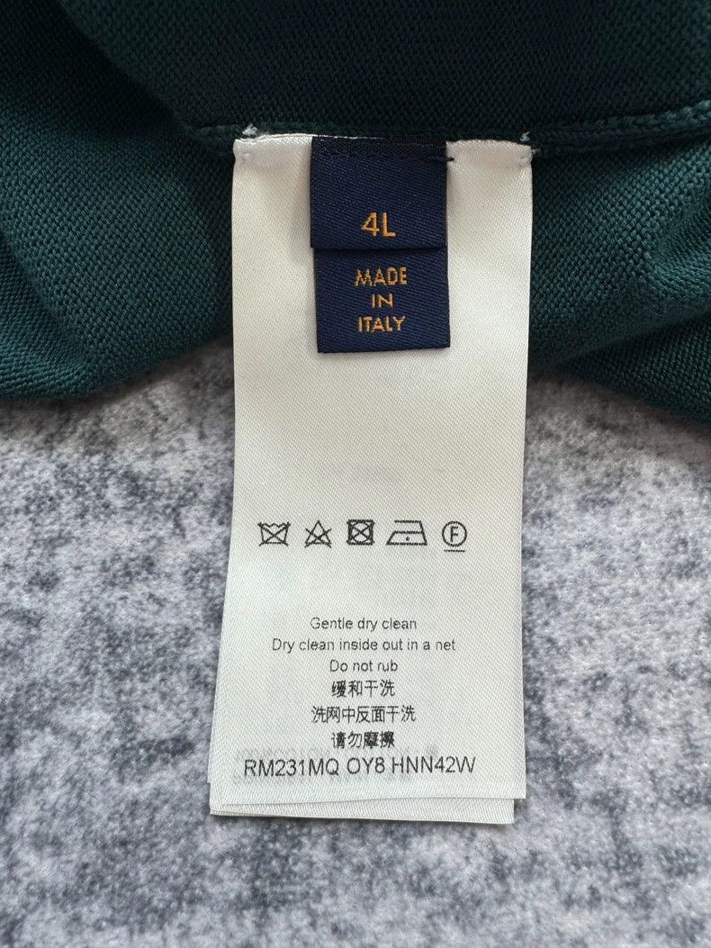 Louis Vuitton Louis Vuitton size 4l Black-green pin knit short sleeve Size US M / EU 48-50 / 2 - 6 Thumbnail