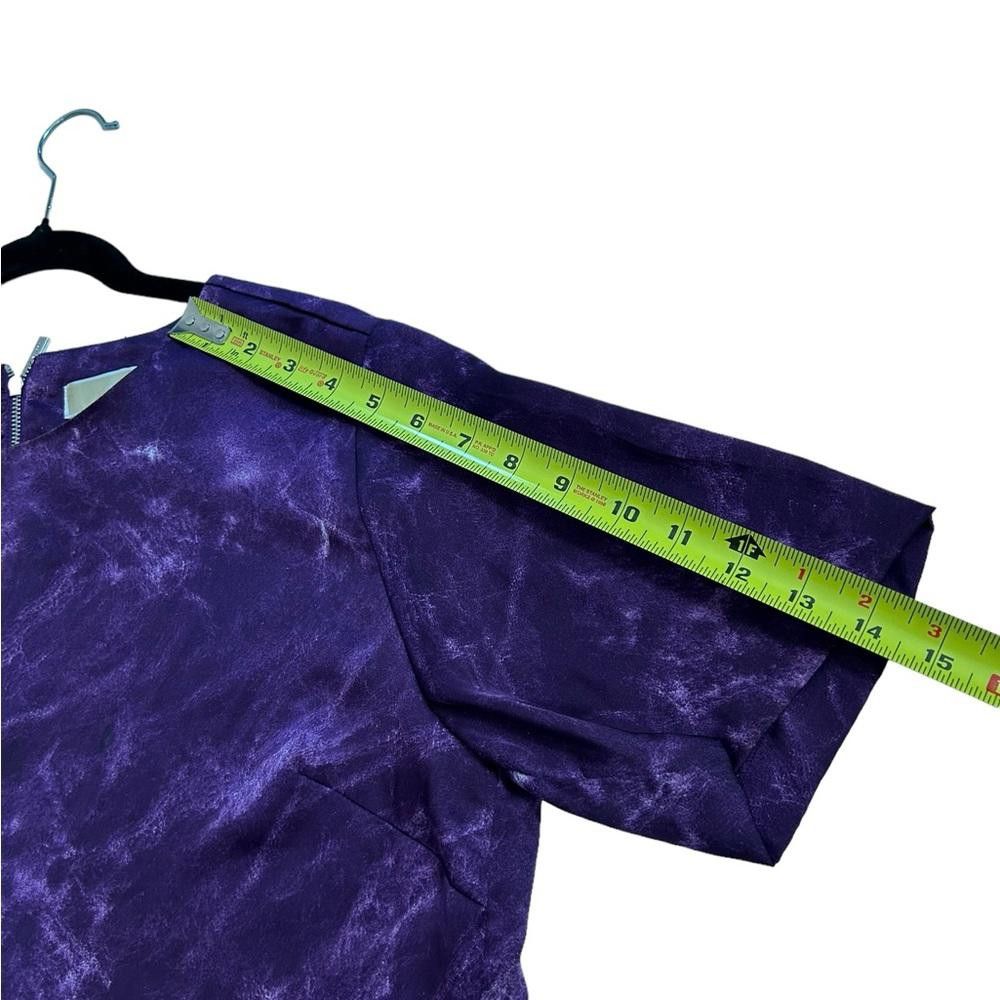 Michael Kors Michael Kors l Purple Marbled Satin Shirt Dress Size 10 Size L / US 10 / IT 46 - 5 Thumbnail