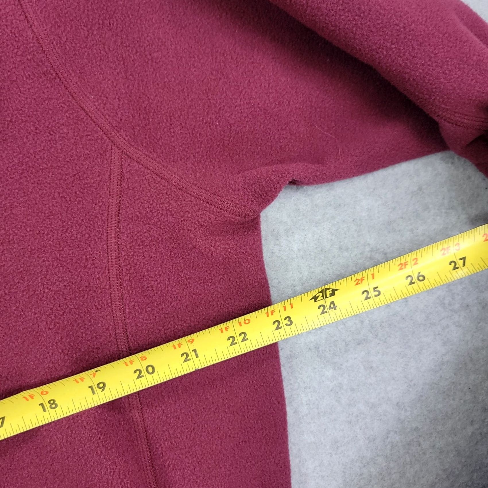 Vintage LL Bean Fleece Sweater Men's XL 1/4 Zip Pullover Hiking burgundy Red 90s Classic Outdoor Mens Size US XL / EU 56 / 4 - 7 Thumbnail