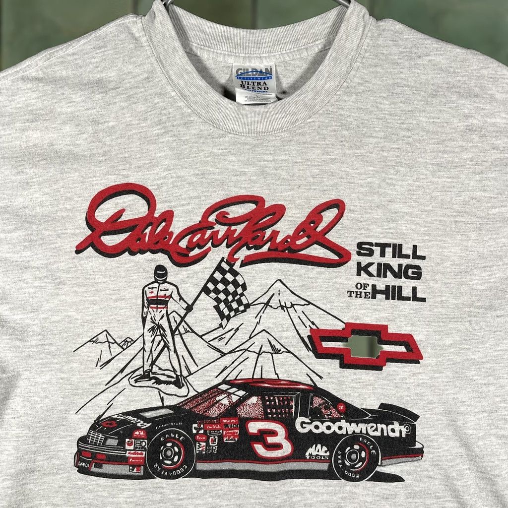 Gildan Vintage Dale Earnhardt Shirt Mens Large Gray Gildan NASCAR Graphic T-Shirt Short Sleeve Crew Neck Size US L / EU 52-54 / 3 - 1 Thumbnail