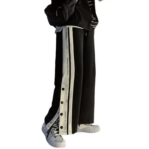 Japanese Brand × Vintage Sweatpants Loose Side Split Buttons Size 32" / US 10 / IT 46 - 4 Thumbnail
