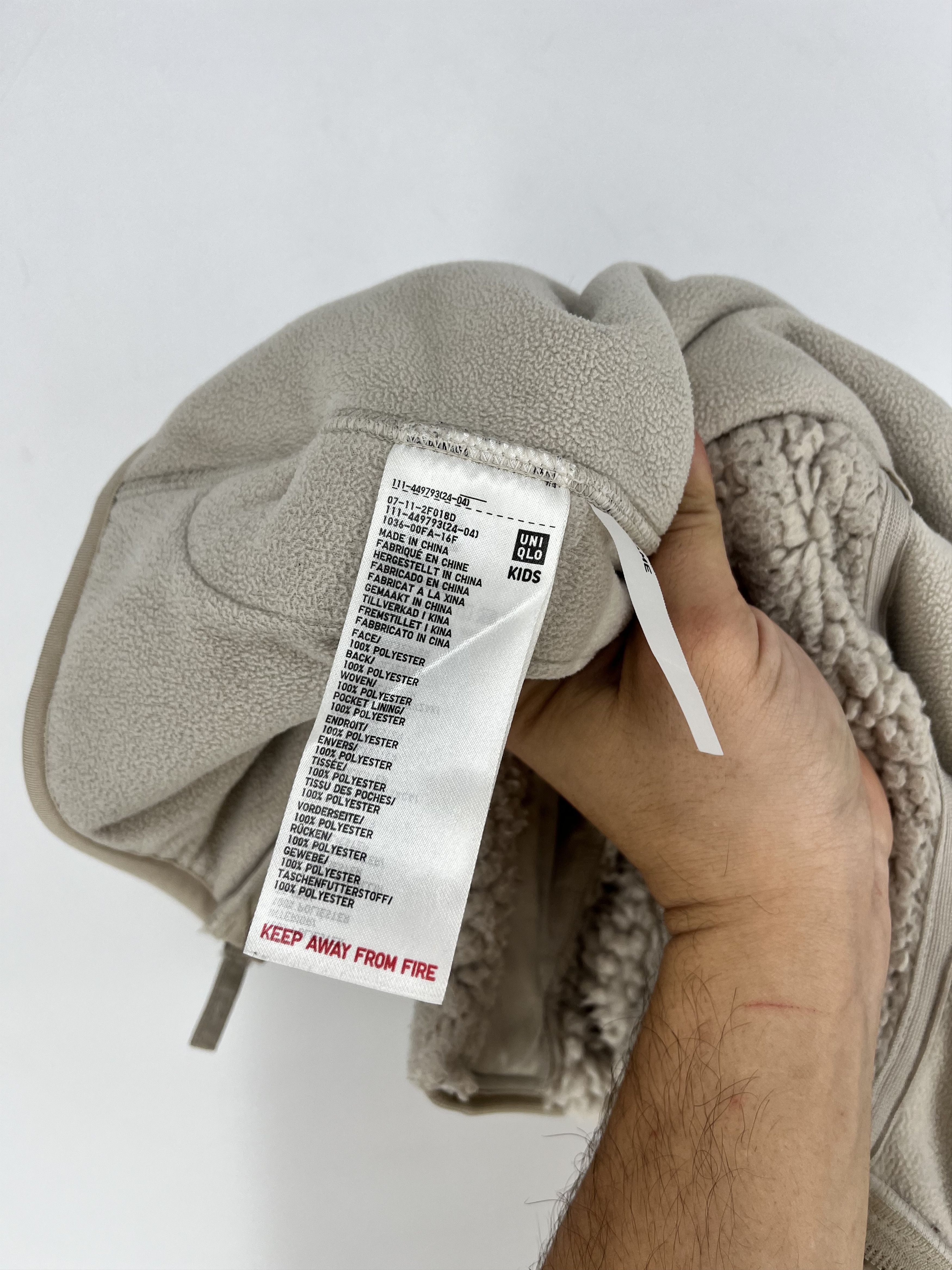 Japanese Brand × Uniqlo Vintage Y2K Uniqlo Sherpa White High Pile Fleece Size S / US 4 / IT 40 - 9 Thumbnail
