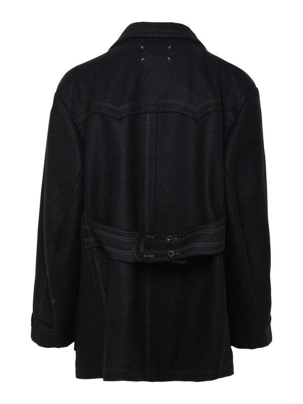 Maison Margiela o1mle0126 Oversized Caban Coat in Black Size US S / EU 44-46 / 1 - 2 Thumbnail