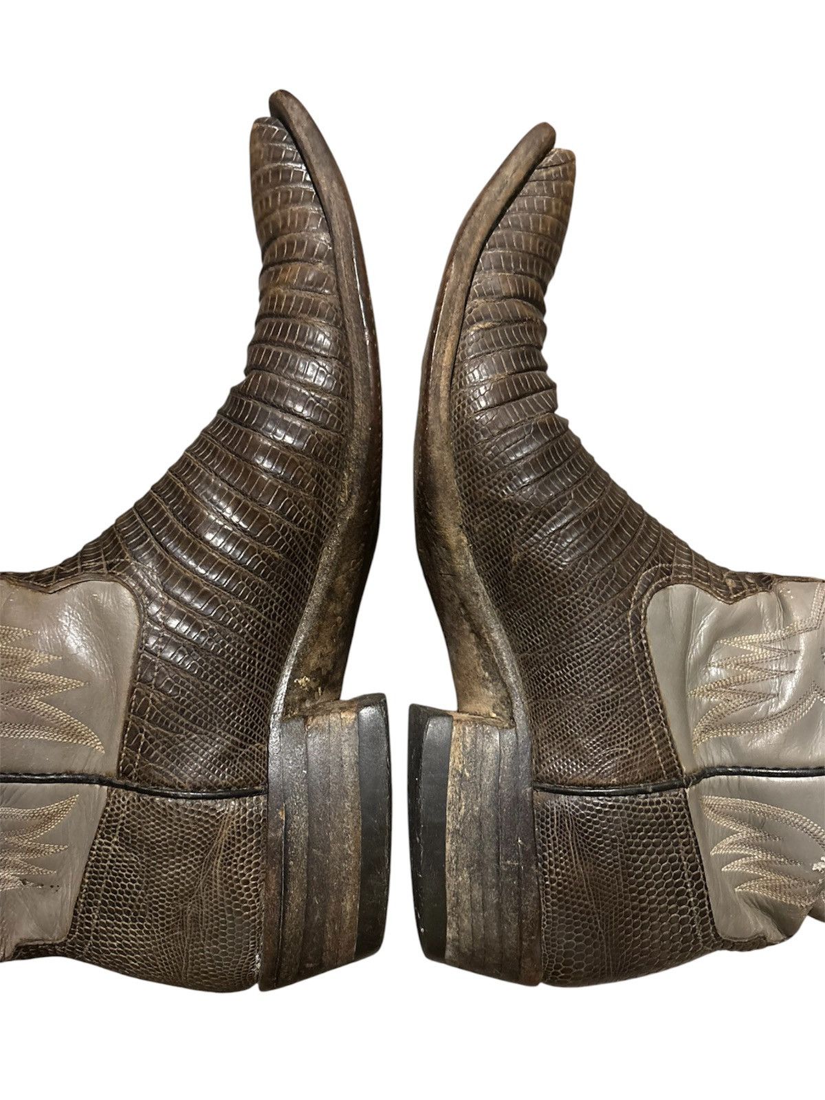 Rios of Mercedes Rios Of Mercedes Vintage Teju Lizard Leather Cowboy Boots Size US 8.5 / EU 41-42 - 5 Thumbnail