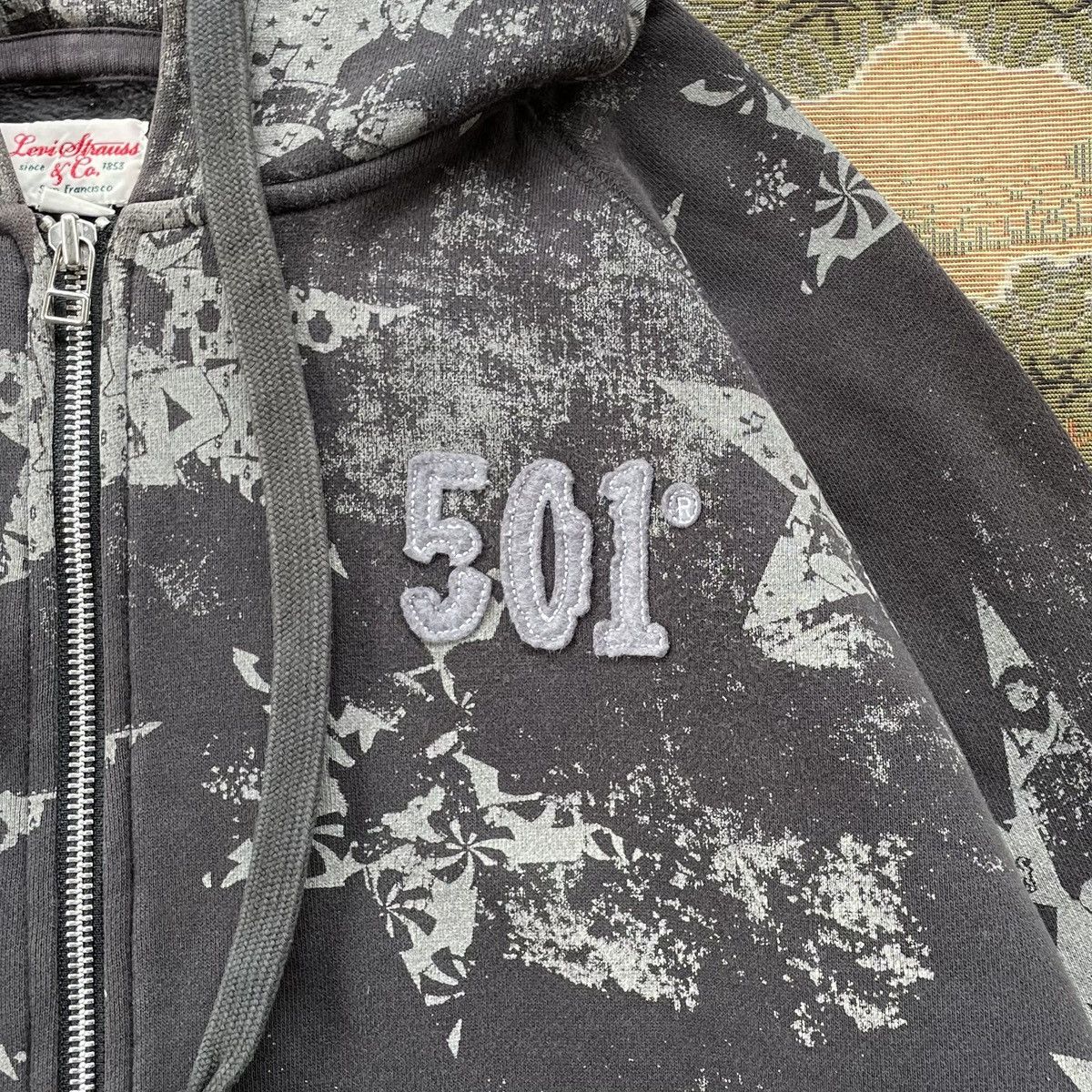 Levi's Vintage Levi's 501 Fullprint Star Hoodie Size US L / EU 52-54 / 3 - 5 Thumbnail