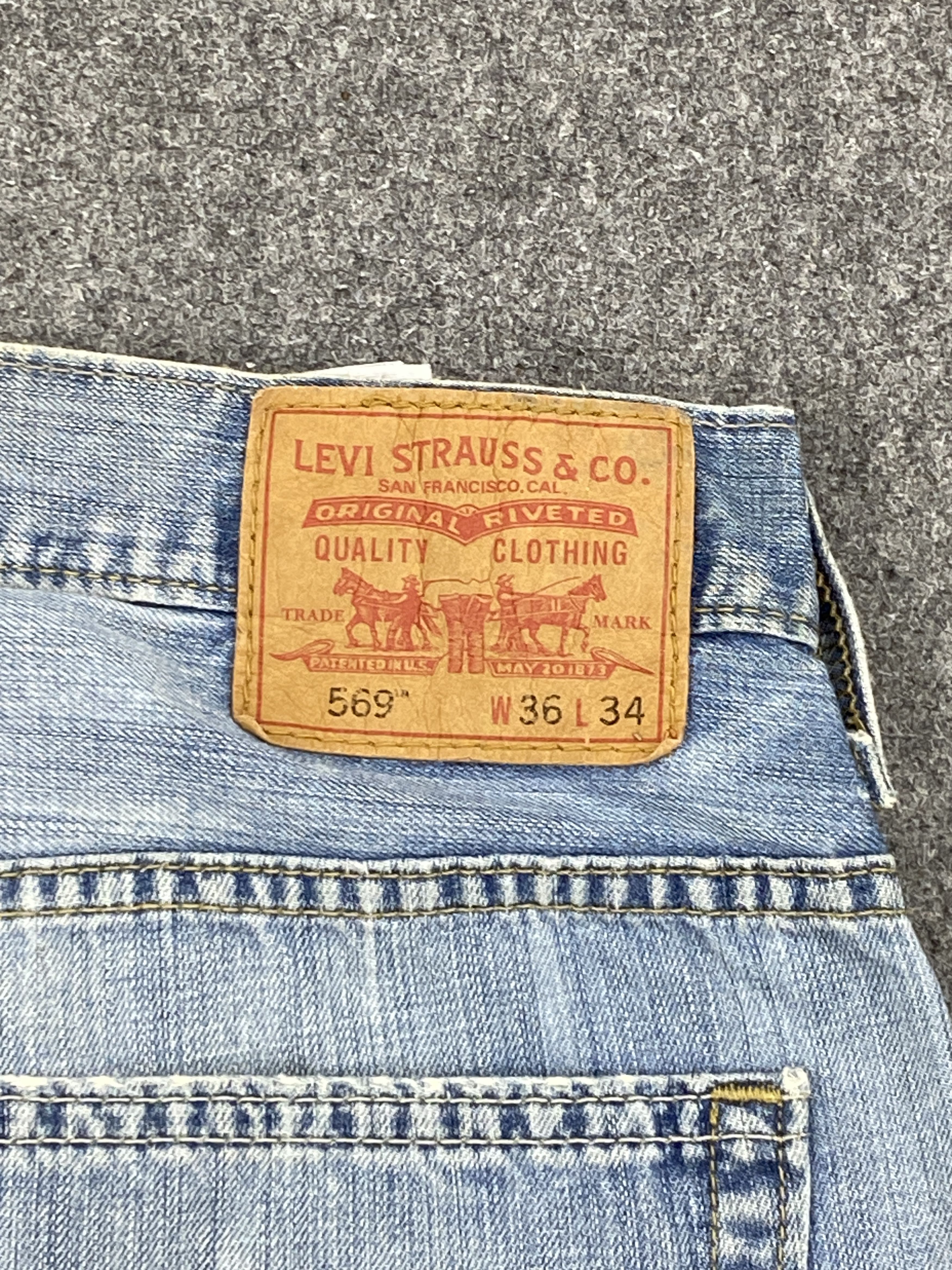 Levi's Vintage Levis 569 Earthtone Blue Jeans DP2341 Size US 36 / EU 52 - 5 Thumbnail