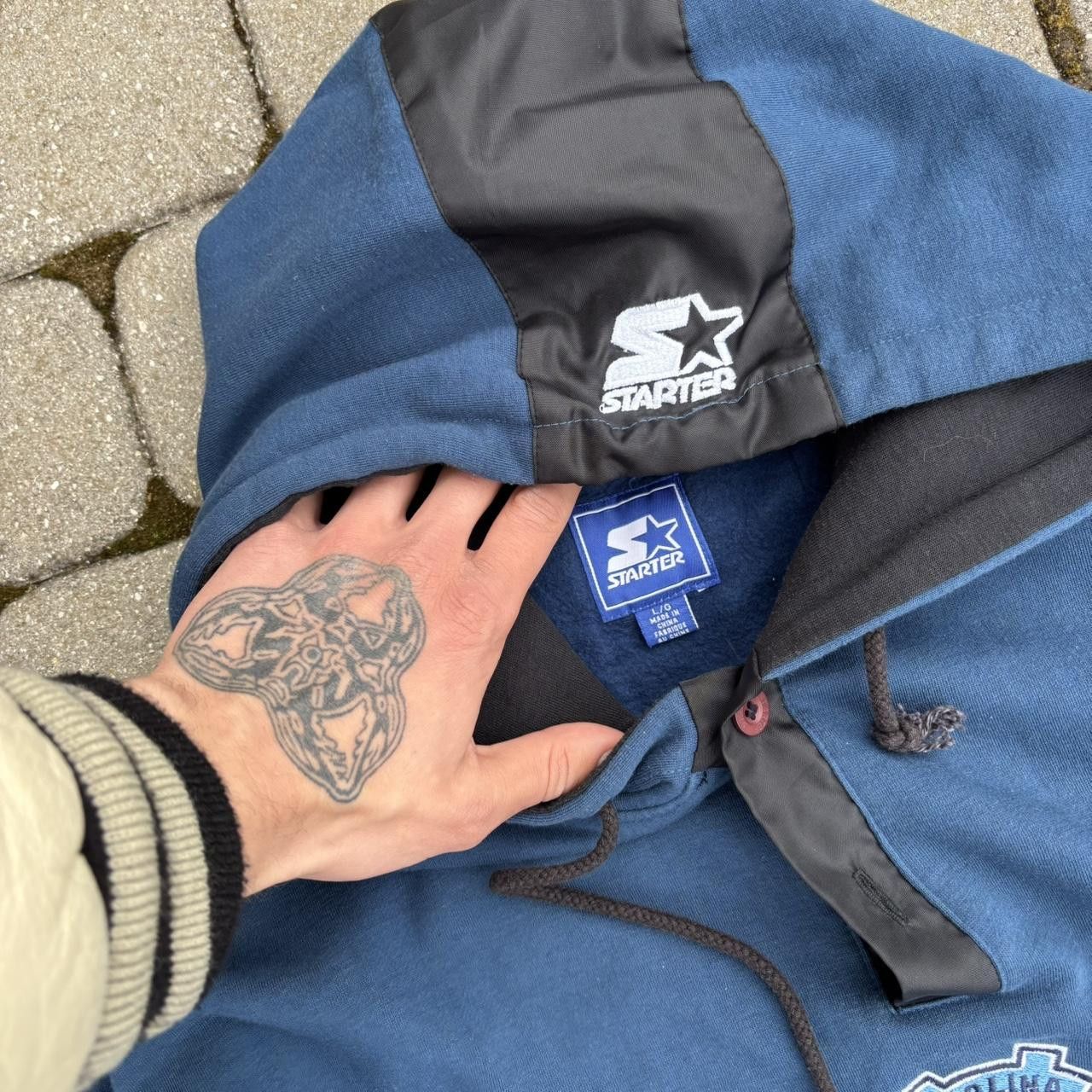 Japanese Brand × Starter × Vintage Vintage y2k 90s Starter North Carolina Tar Heels Hoodie Size US L / EU 52-54 / 3 - 4 Thumbnail