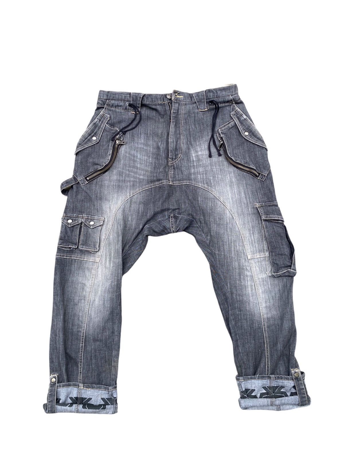 Japanese Brand × PPFM Drop Crotch Baggy Pants Size US 33 - 2 Thumbnail
